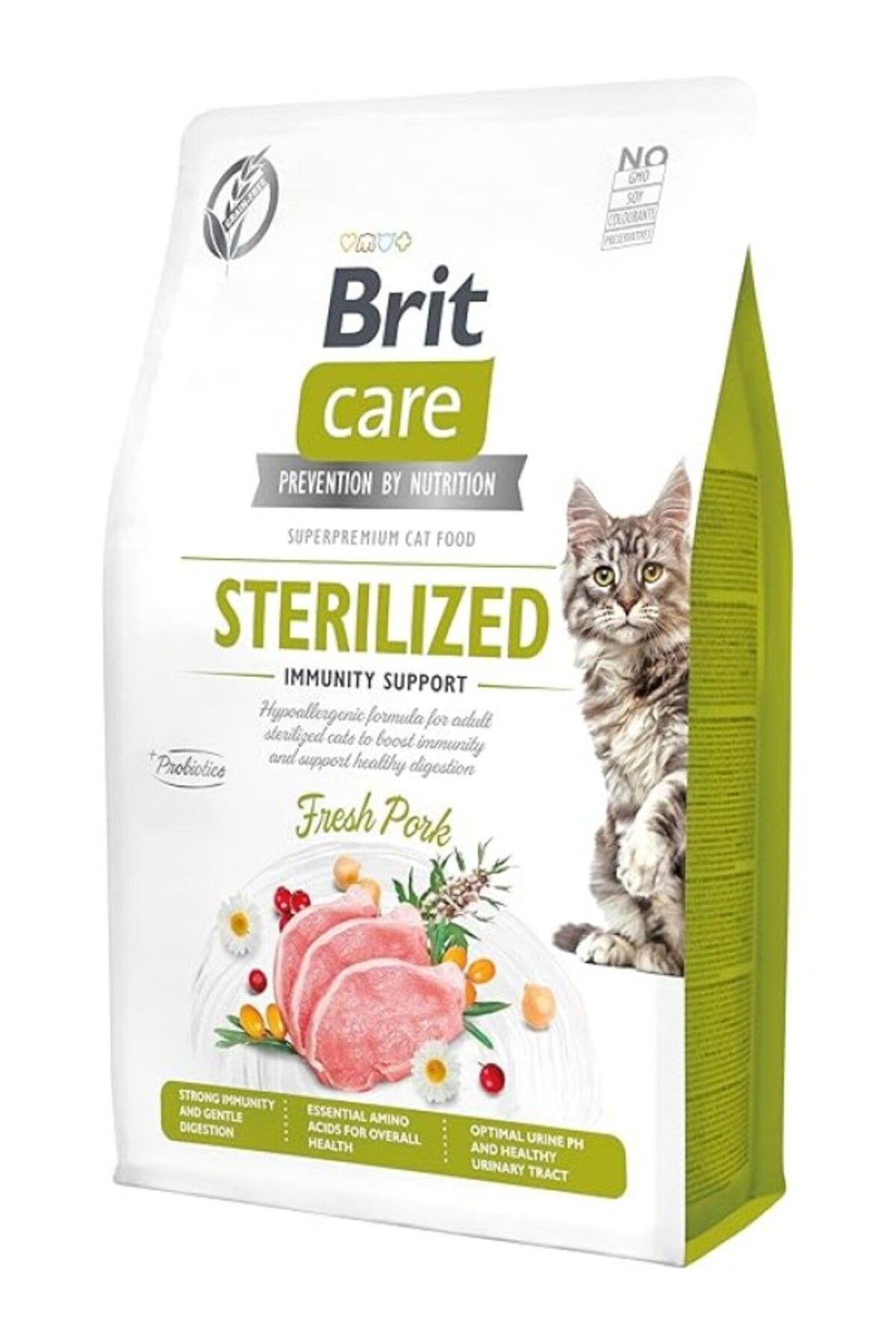 ShopZum Brit Care Immunity Support, Kısırlaştırılmış Kediler İçin, Tahılsız, Hipoalerjenik, Domuz Etli Kuru