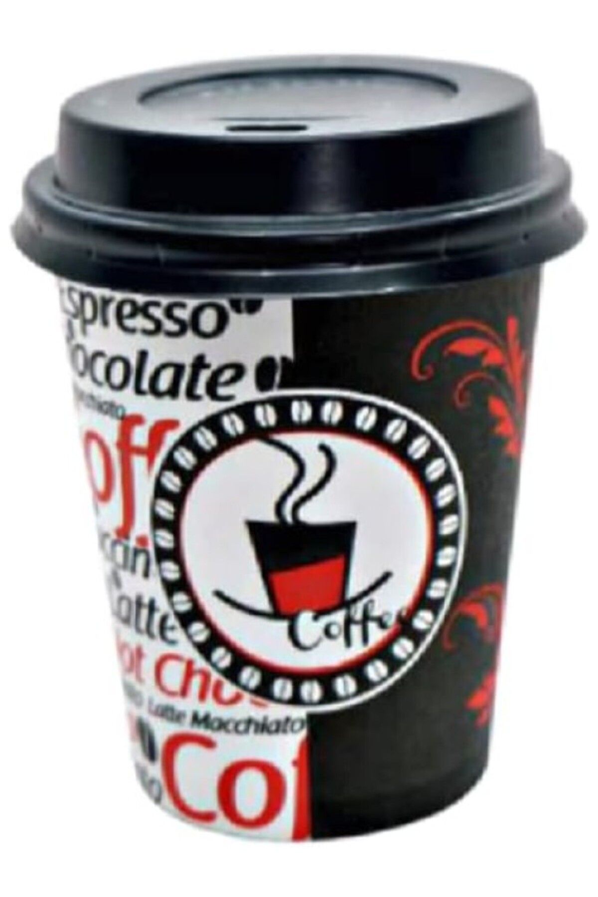 ShopZum Aygün Excodi Cup - [ Cup ] 8 Oz Kapaklı Karton Bardak - 250 Ml - 100 Adet Kaliteli Otomat Bardağı