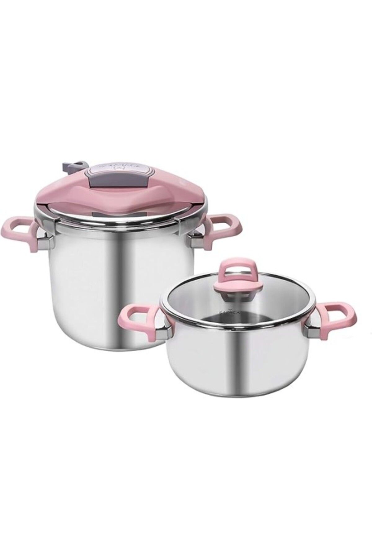 ShopZum Karaca Perfect Pink 4 6 L Düdüklü Tencere Seti, Pembe