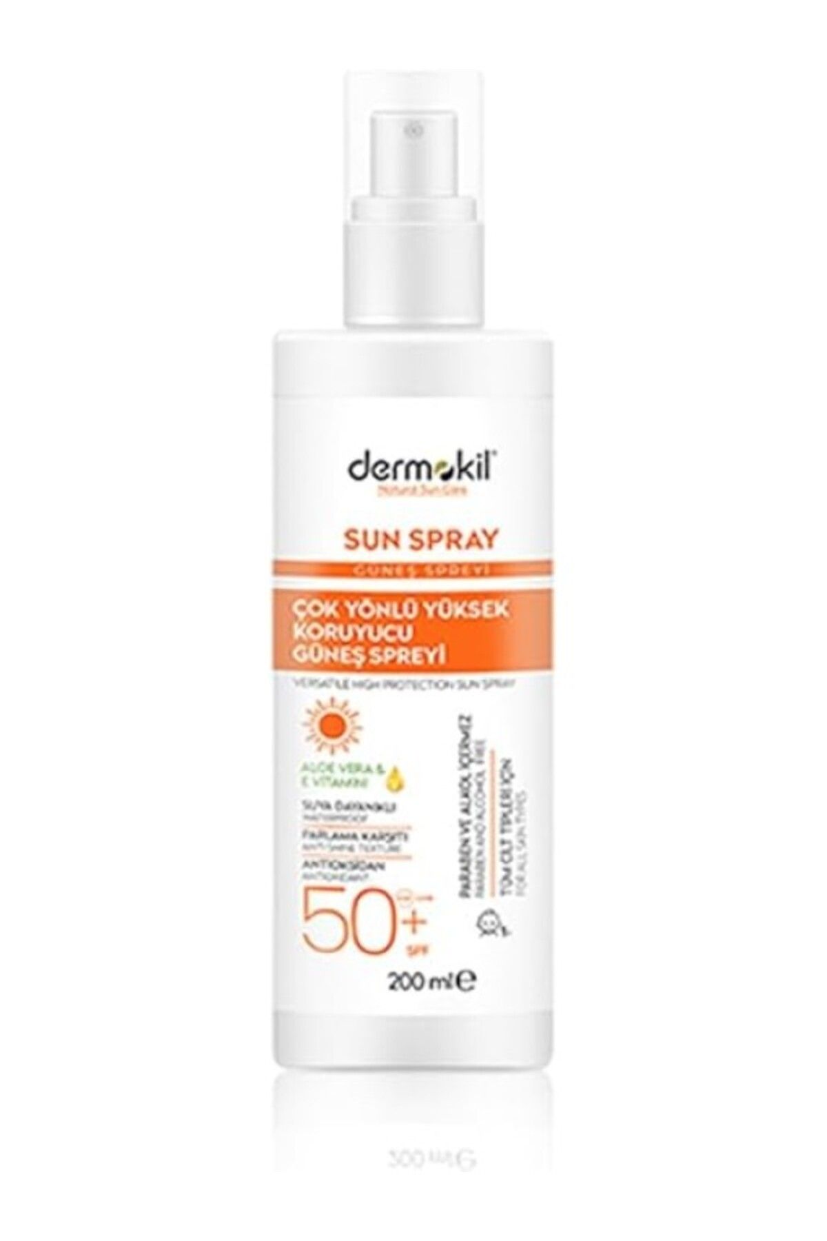 ShopZum Dermokil Sun Spray Çok Yönlü Güneş Koruyucu Spf50 200 Ml