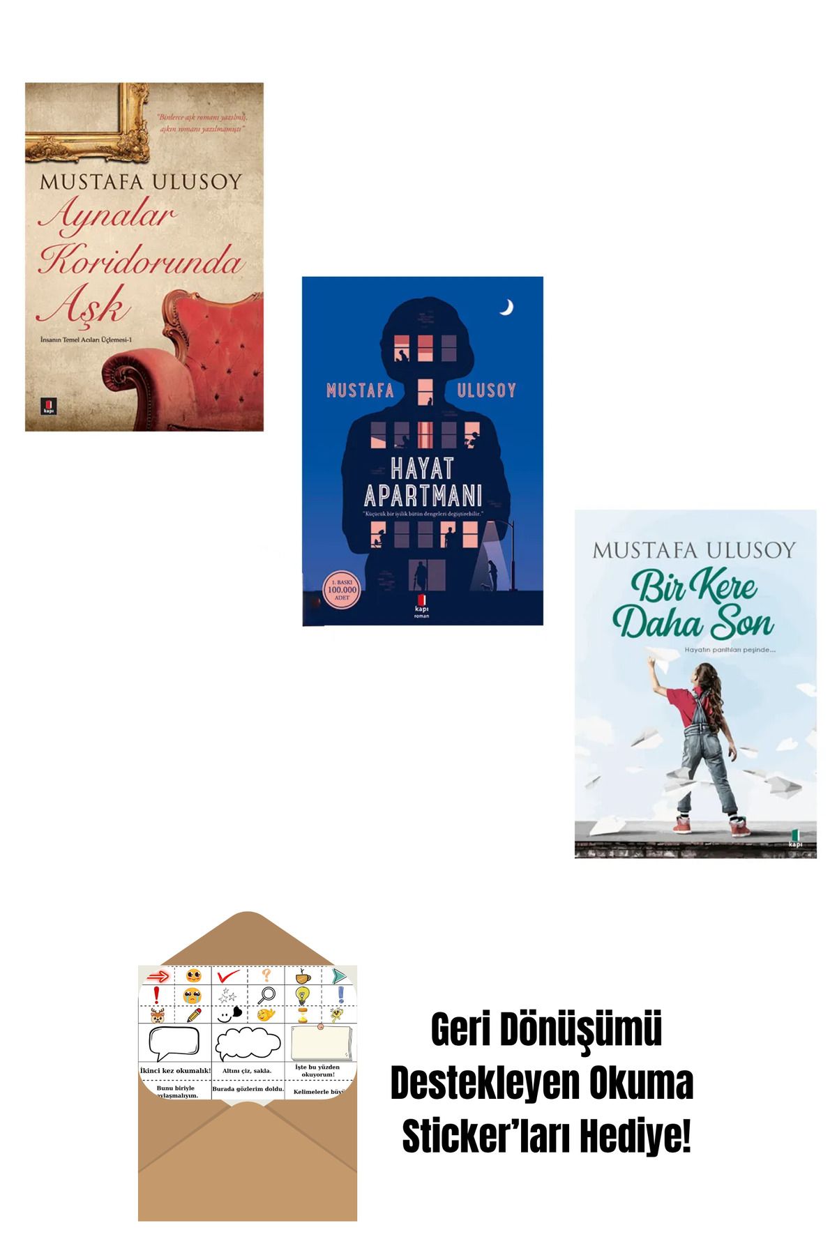 Kapı Yayınları Mustafa Ulusoy 3 Kitap Set + Okuma Sticker'ları