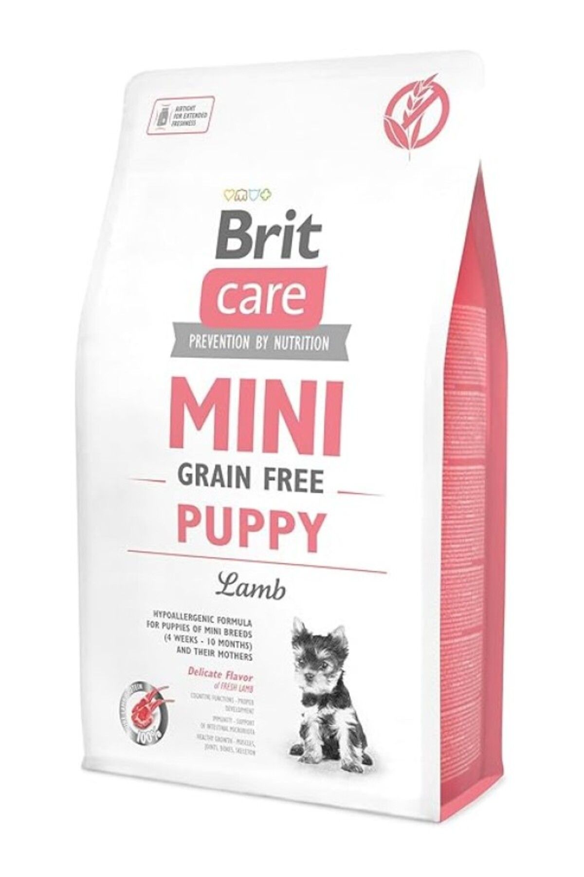 ShopZum Brit Care Puppy, Minik Irk - Yavru Köpekler İçin, Tahılsız, Hipoalerjenik Kuzu Etli Kuru Mama, 2 Kg