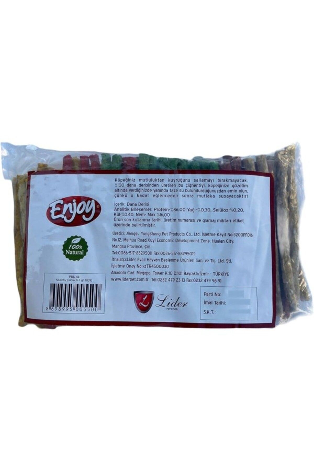 ShopZum Enjoy Munchy Çubuk Köpek Ödül 14 Cm 6-7 Gr 100&Apos;Lü