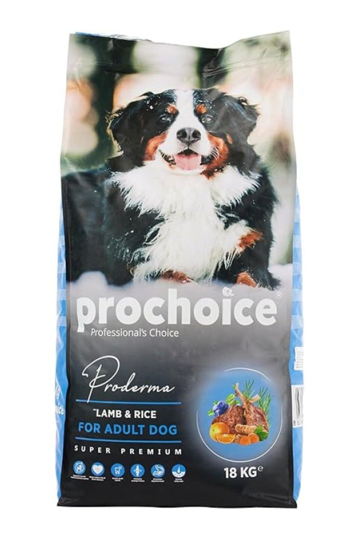 ShopZum Prochoice Proderma, Yetişkin Köpekler İçin, Hipoalerjenik, Kuzu Etli Ve Pirinçli Kuru Mama, 18 Kg