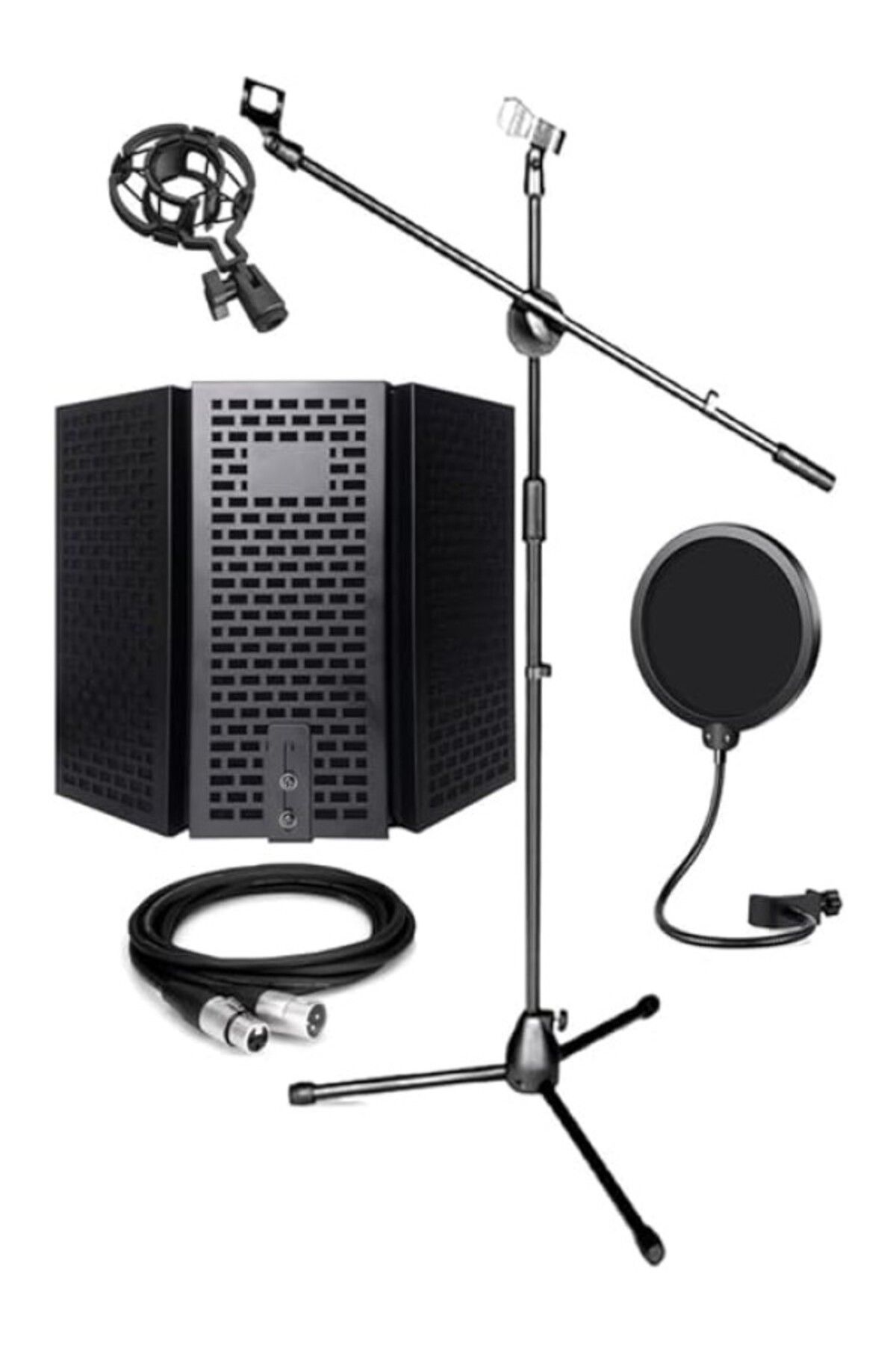 ShopZum Lastvoice Pf-30x Mikrofon Standı Yalıtım Paneli Xlr Kablo Pop Filter