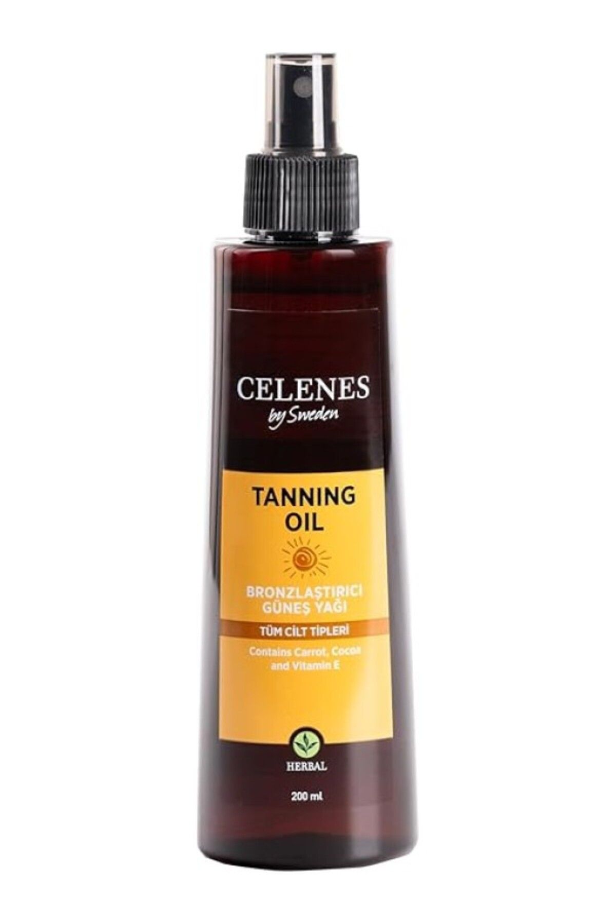 ShopZum Celenes Herbal Bronzlaştırıcı Güneş Yağı, 200Ml