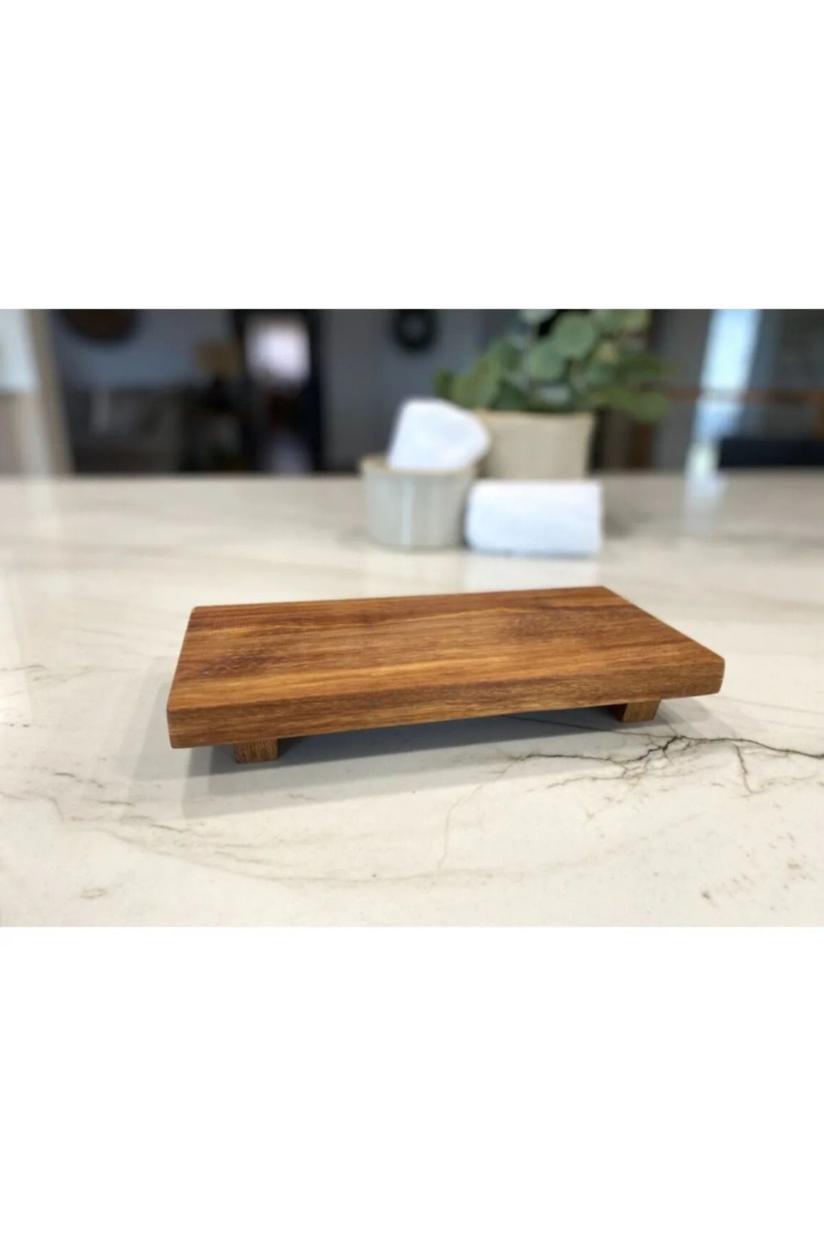 ostende Ahşap Banyo Mutfak Sabunluk 9x18 cm