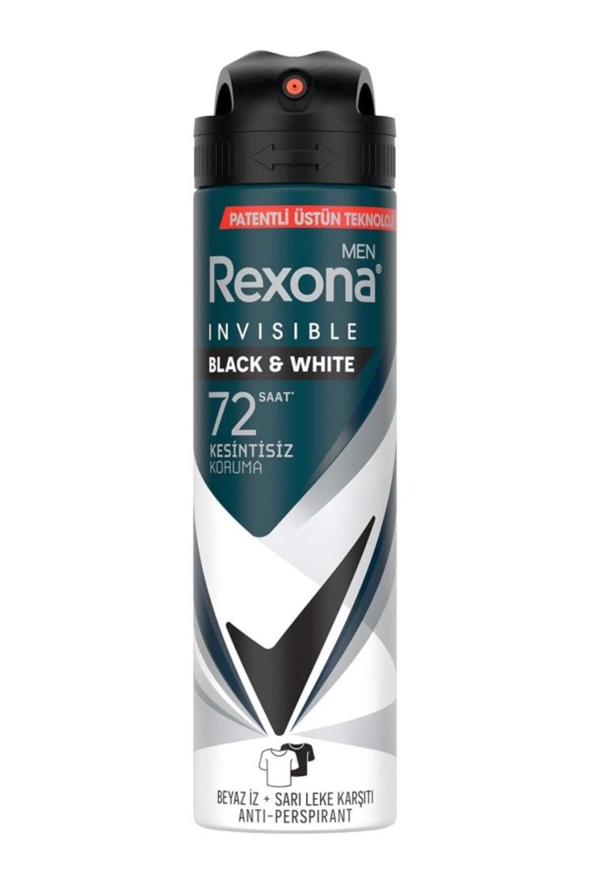 ShopZum Rexona Men Erkek Sprey Deodorant Invisible Black &Amp; White 150 Ml