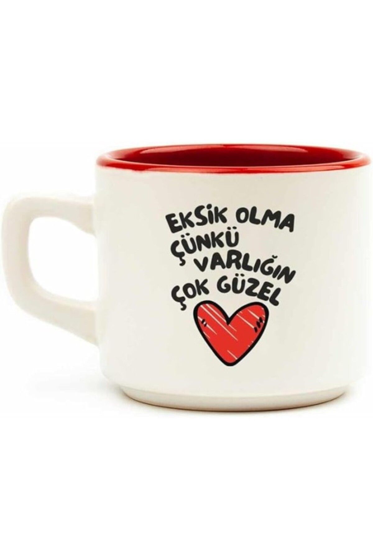 ShopZum Palto Tasarim Eksik Olma Çünkü Varlığın Çok Güzel Beyaz Venüs Kupa - Hediye Seramik Kupa