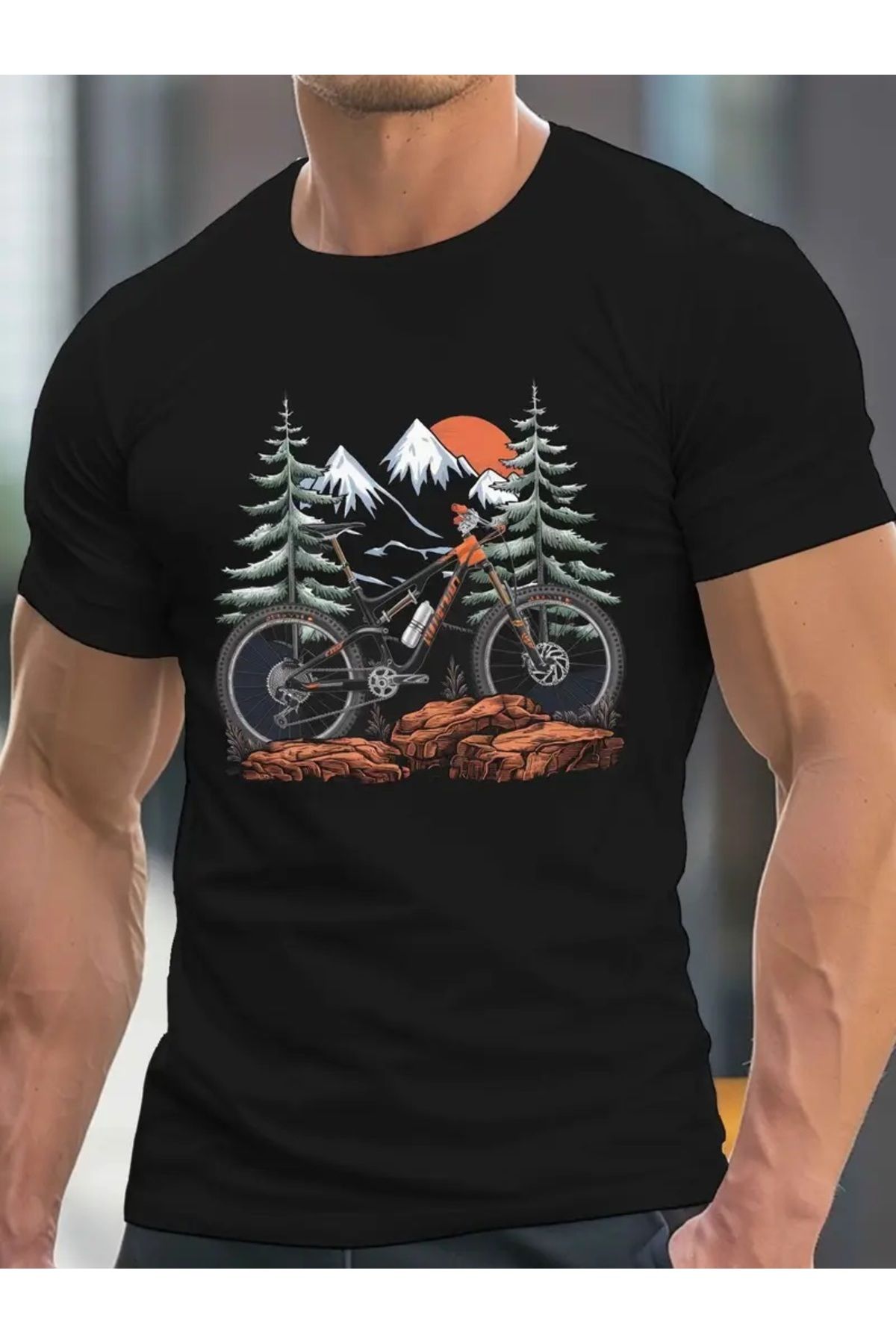 qubo sportswear & company qubo Unisex Oversize Baskılı Pamuklu Bisiklet Yaka Kısa Kollu SİYAH T-shirt