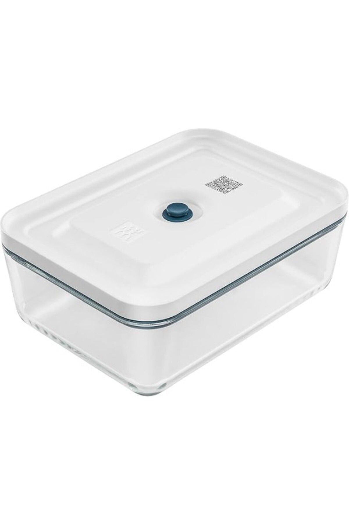 ShopZum Zwilling Fresh &amp; Save Vakumlu Buzdolabı Saklama Kabı, Borosilikat Cam, Akdeniz Mavisi