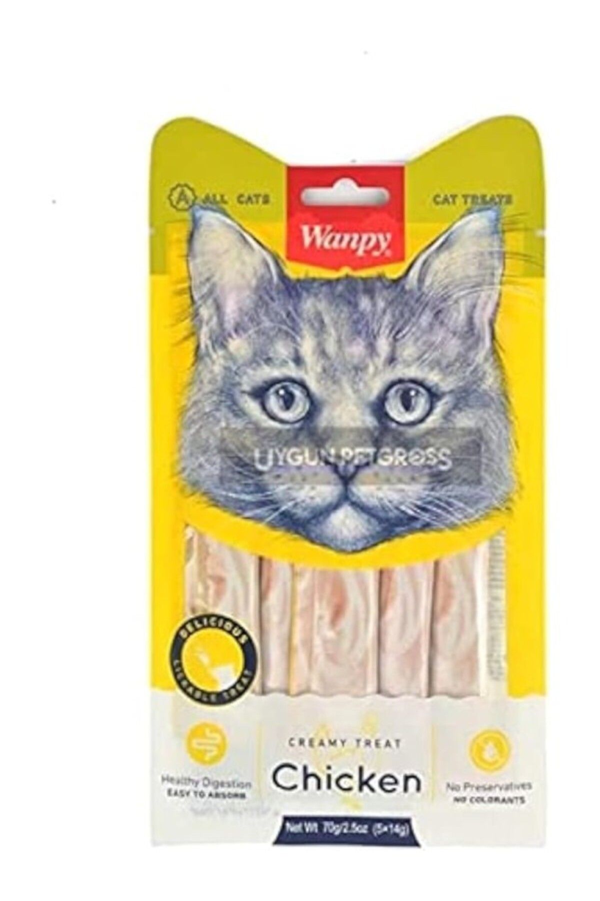 ShopZum Wanpy Tavuklu Sıvı Kedi Ödülü 5x14 gr
