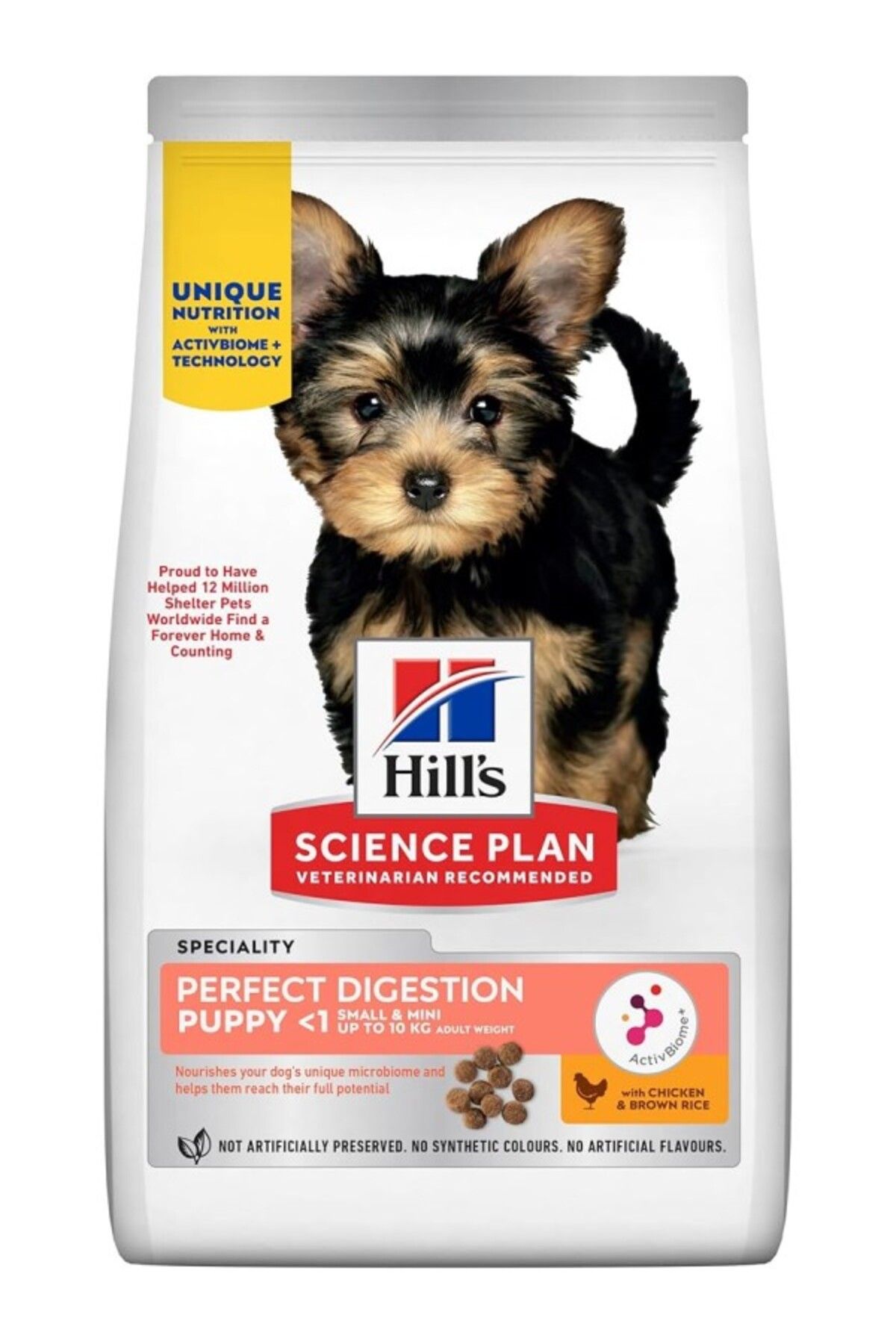 ShopZum Hill&Apos;S, Science Plan Sindirim Küçük Ve Mini Irk Tavuklu Ve Kahverengi Pirinçli Yavru Köpek Mam