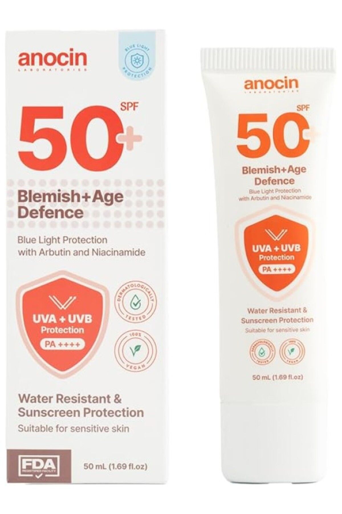 ShopZum Anocin Blemish Leke Karşıtı Ve Cilt Tonu Eşitleyici Güneş Koruyucu Krem Spf 50 Yaşlılık Karşıtı 50