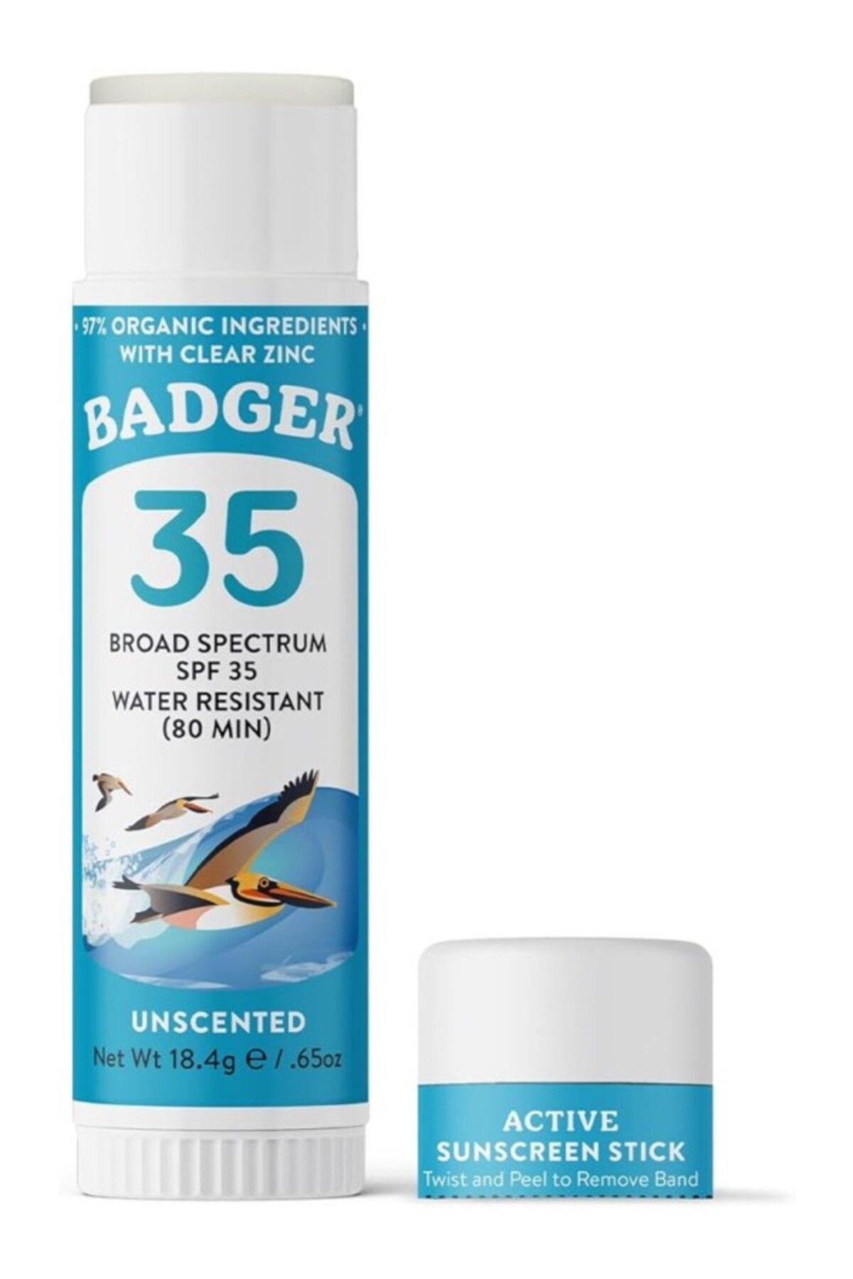 ShopZum Badger Clear Zinc Spf 35 Çocuk Kolay Sürülen Stick Güneş Kremi Kokusuz