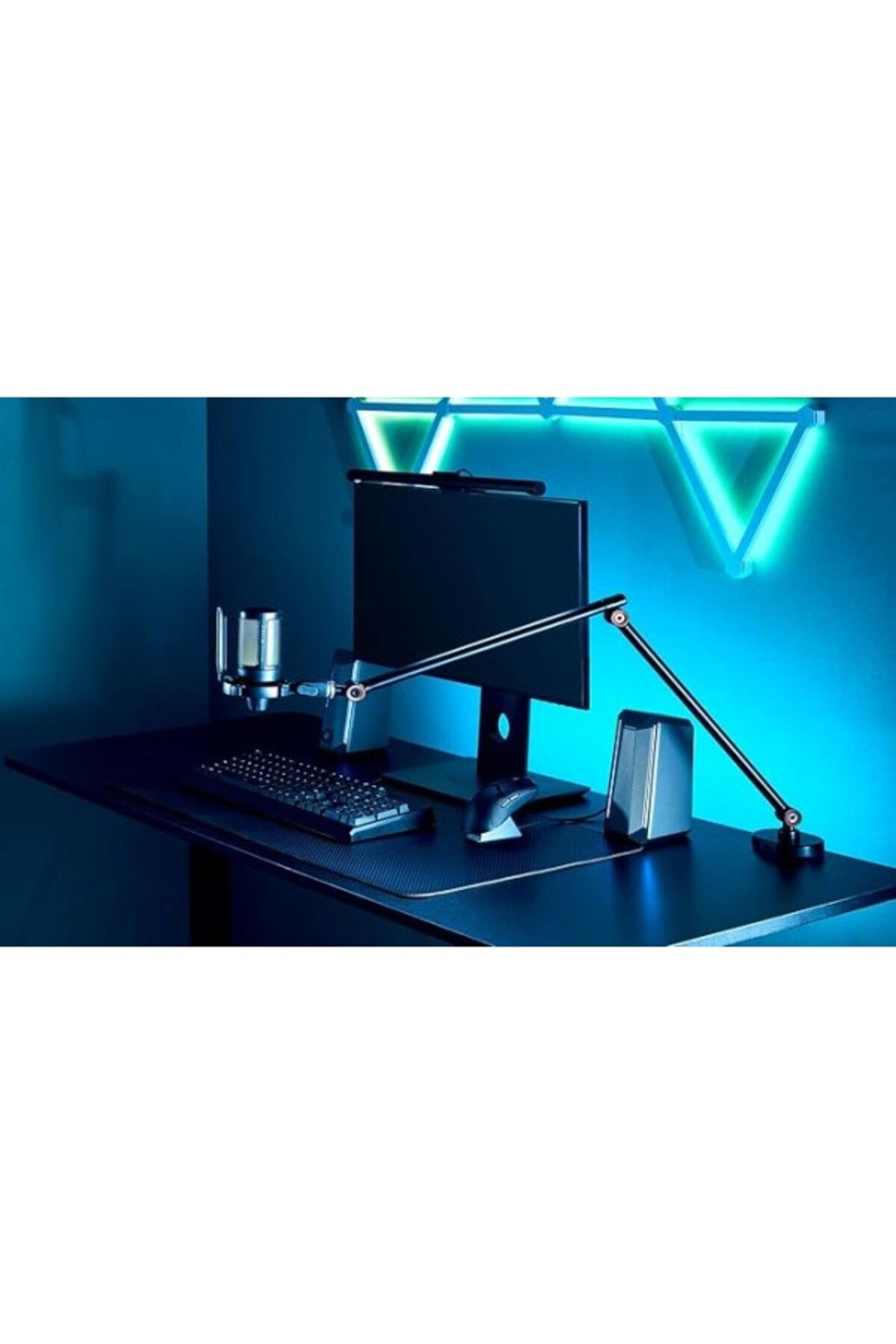 ShopZum Voltix Ergonomik Premium Mikrofon Tutucu, Ayarlanabilir Kol Ve Yükseklik Masa Mikrofon Standı