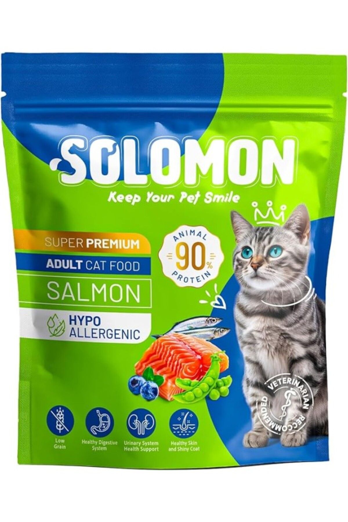 ShopZum Yetişkin Somon&Apos;Lu Süper Premium 1,5 Kg Somonlu Maması - Hipoalerjenik - Düşük Tahıllı - Yüksek