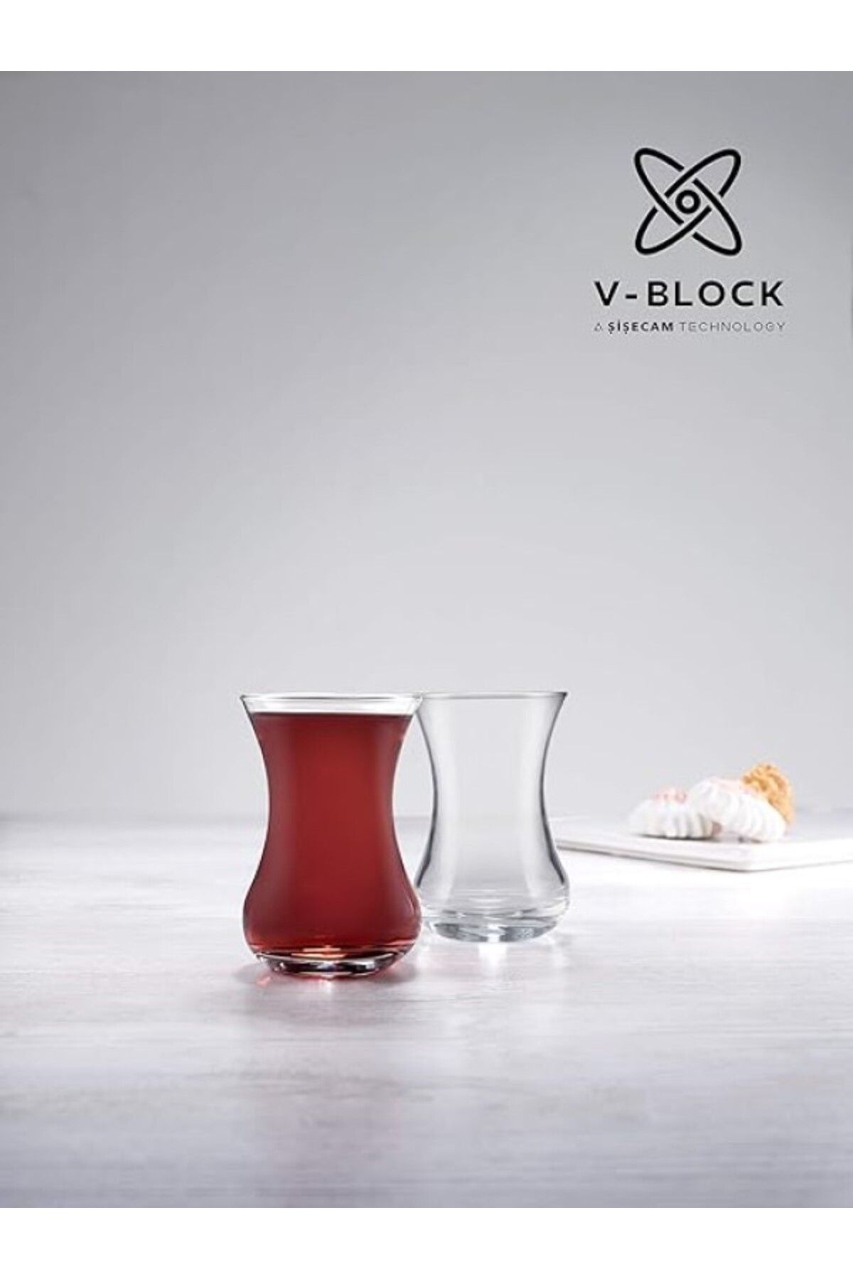 ShopZum 42381S00 V Block İnce Belli 6&Apos;Lı Çay Bardağı
