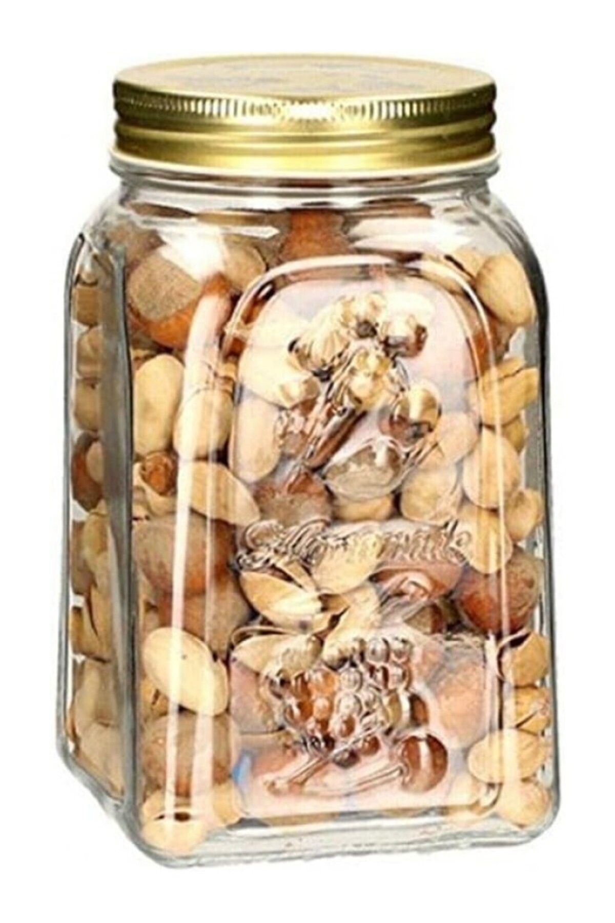 ShopZum Full Fit Homemade Metal Kapaklı Kavanoz, 1500Cc