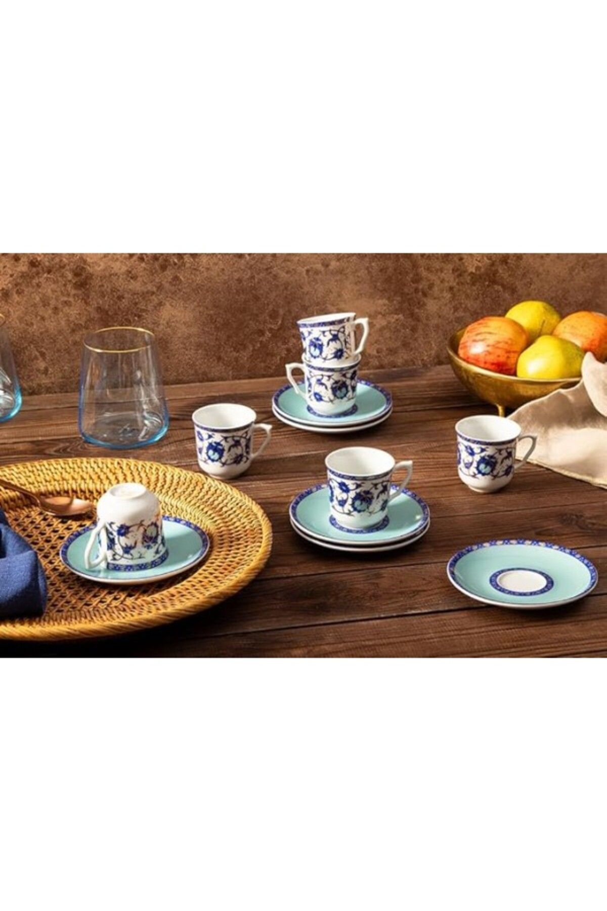 ShopZum Saraylı 6 Kişilik Kahve Takımı 77Cc