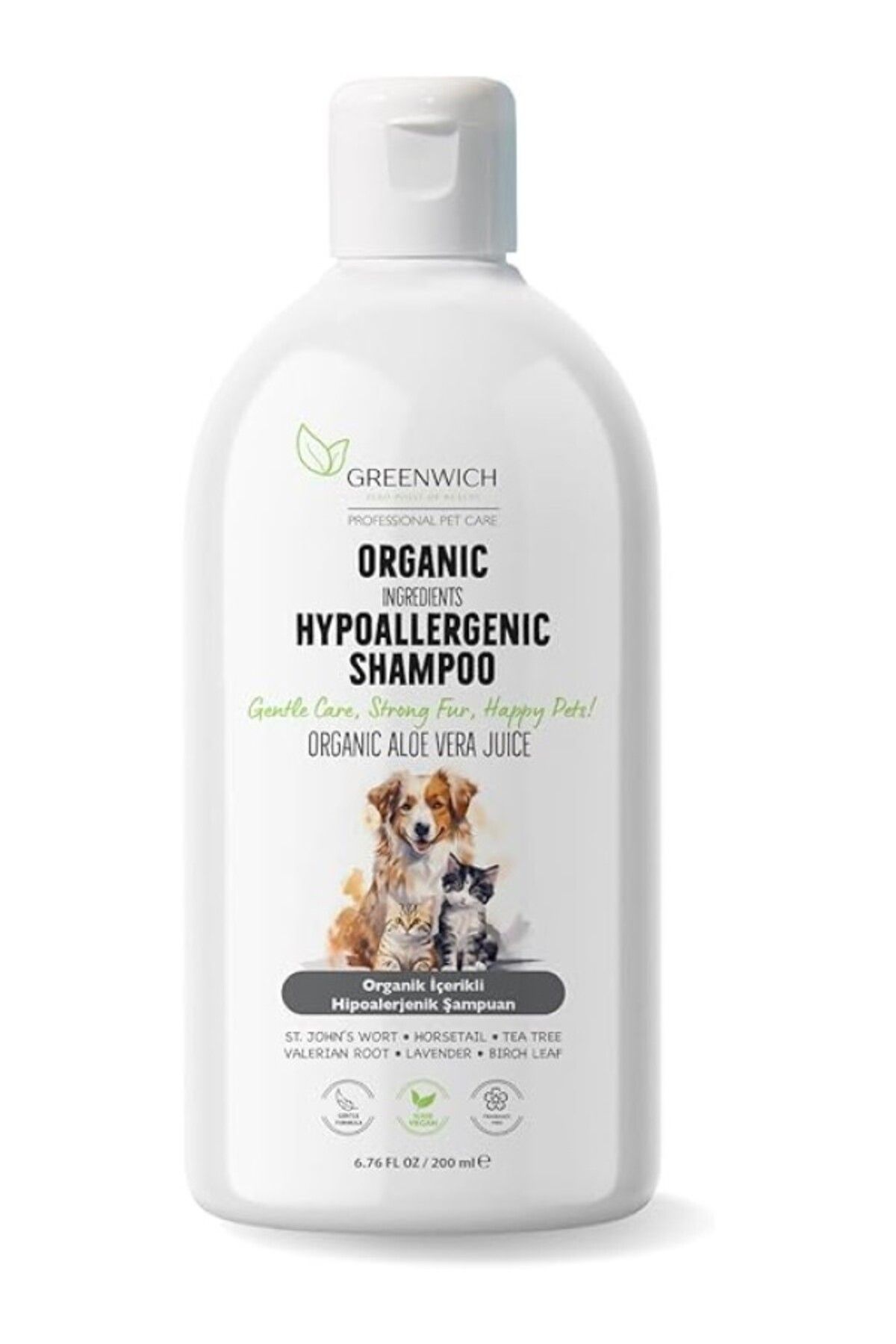 ShopZum Greenwich Hipoalerjenik Pet Şampuanı, Köpek Ve Kedi Için, 200 ml