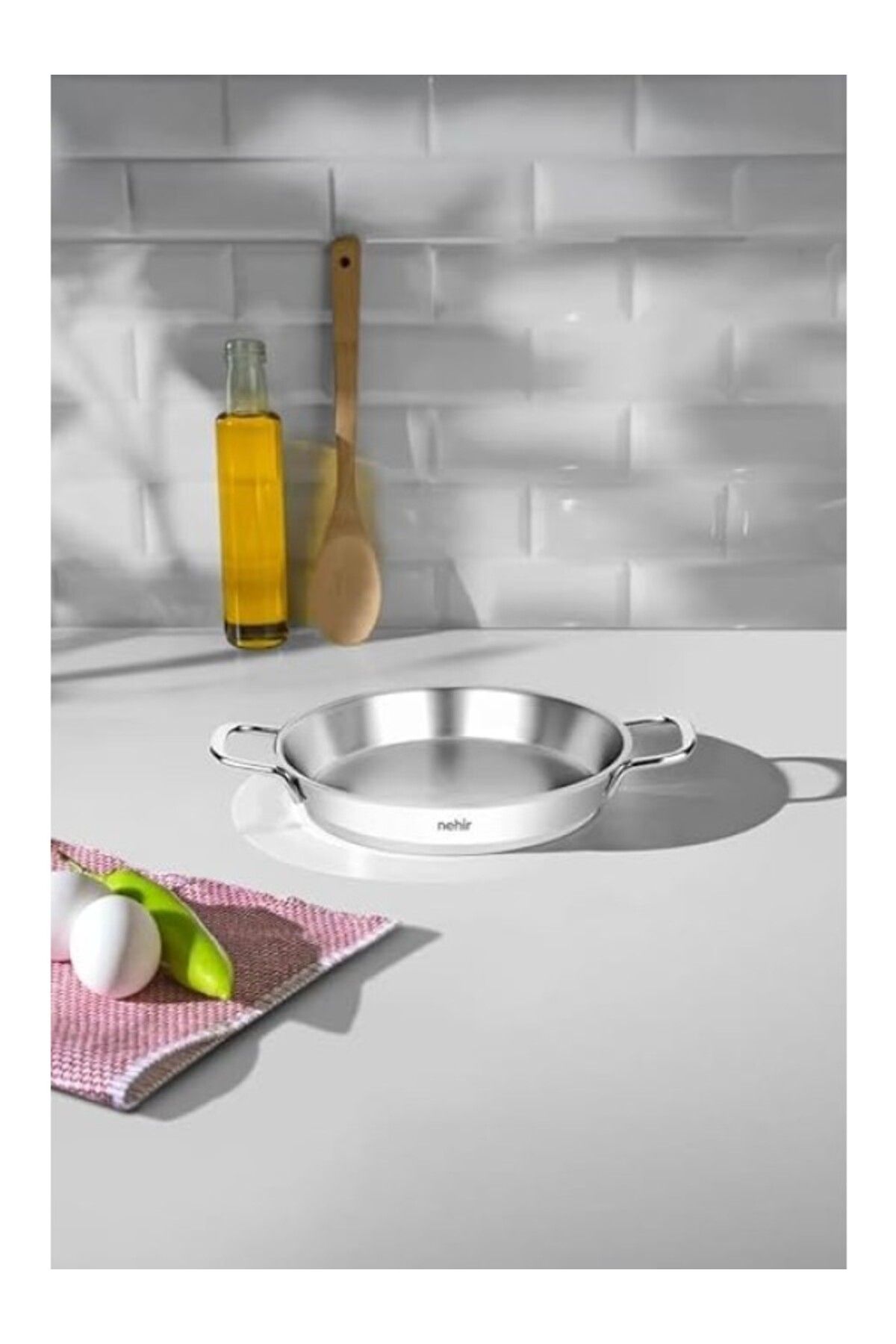 ShopZum Silver Çelik İtalyan Omlet Sahan 18 Cm Kapaksız