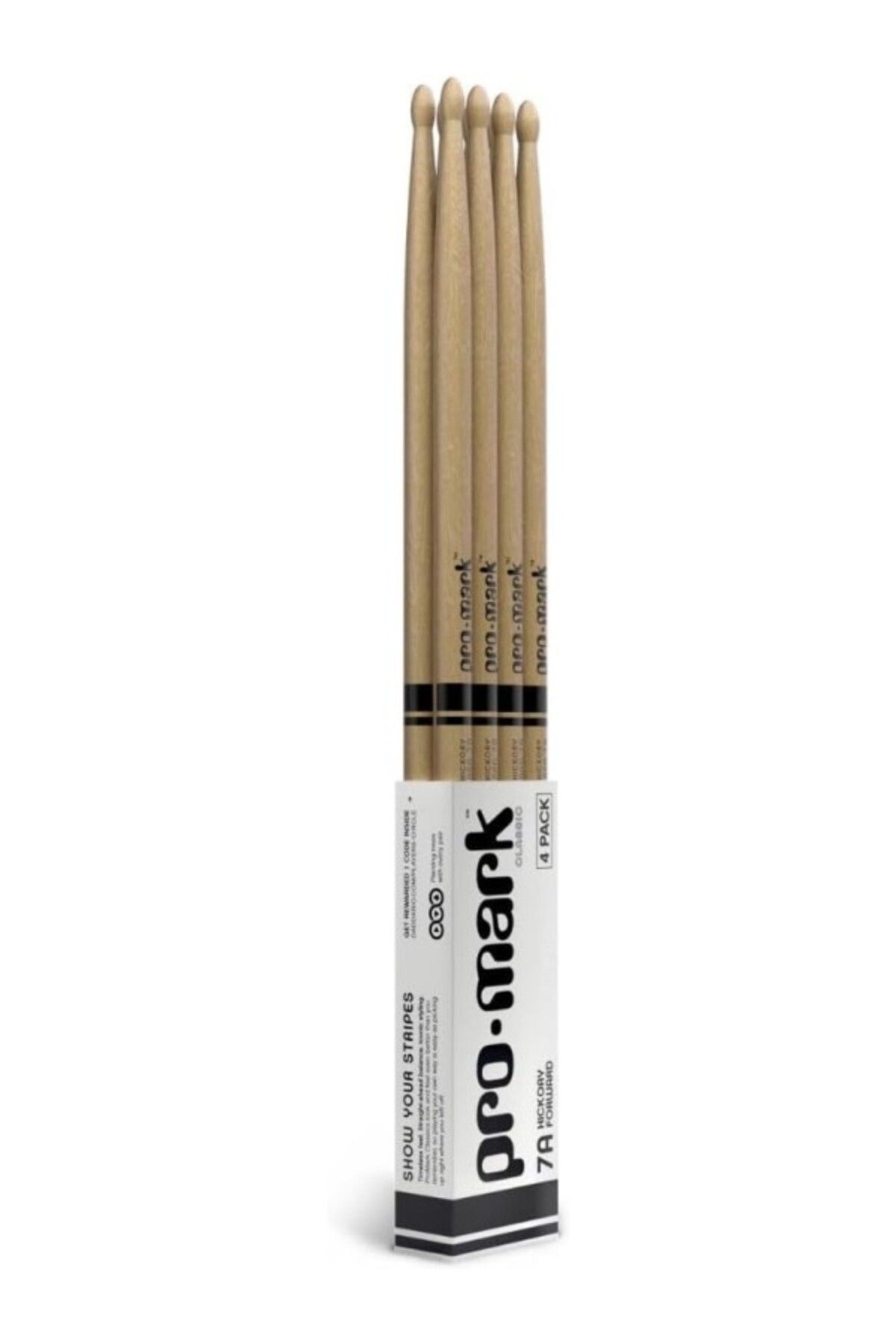 ShopZum Pro Mark - Hickory 2B Dört Çift Ahşap Kafa Davul Çubukları