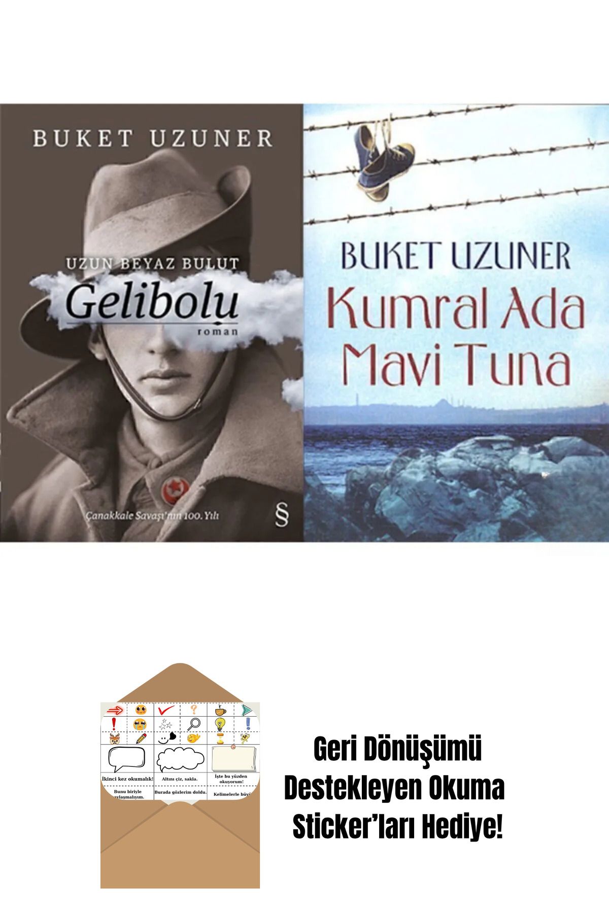 Everest Yayınları Buket Uzuner 2 Kitap Set + Okuma Sticker'ları