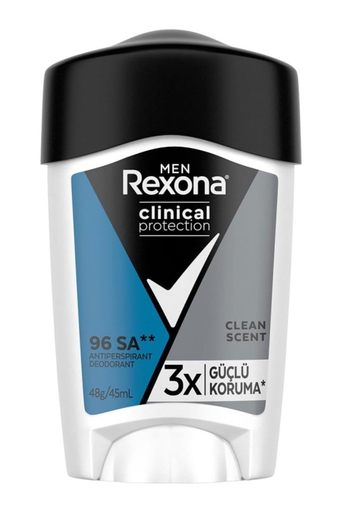 ShopZum Rexona Men Clinical Protection Erkek Stick Deodorant Clean Scent 3X Güçlü Koruma 45 Ml