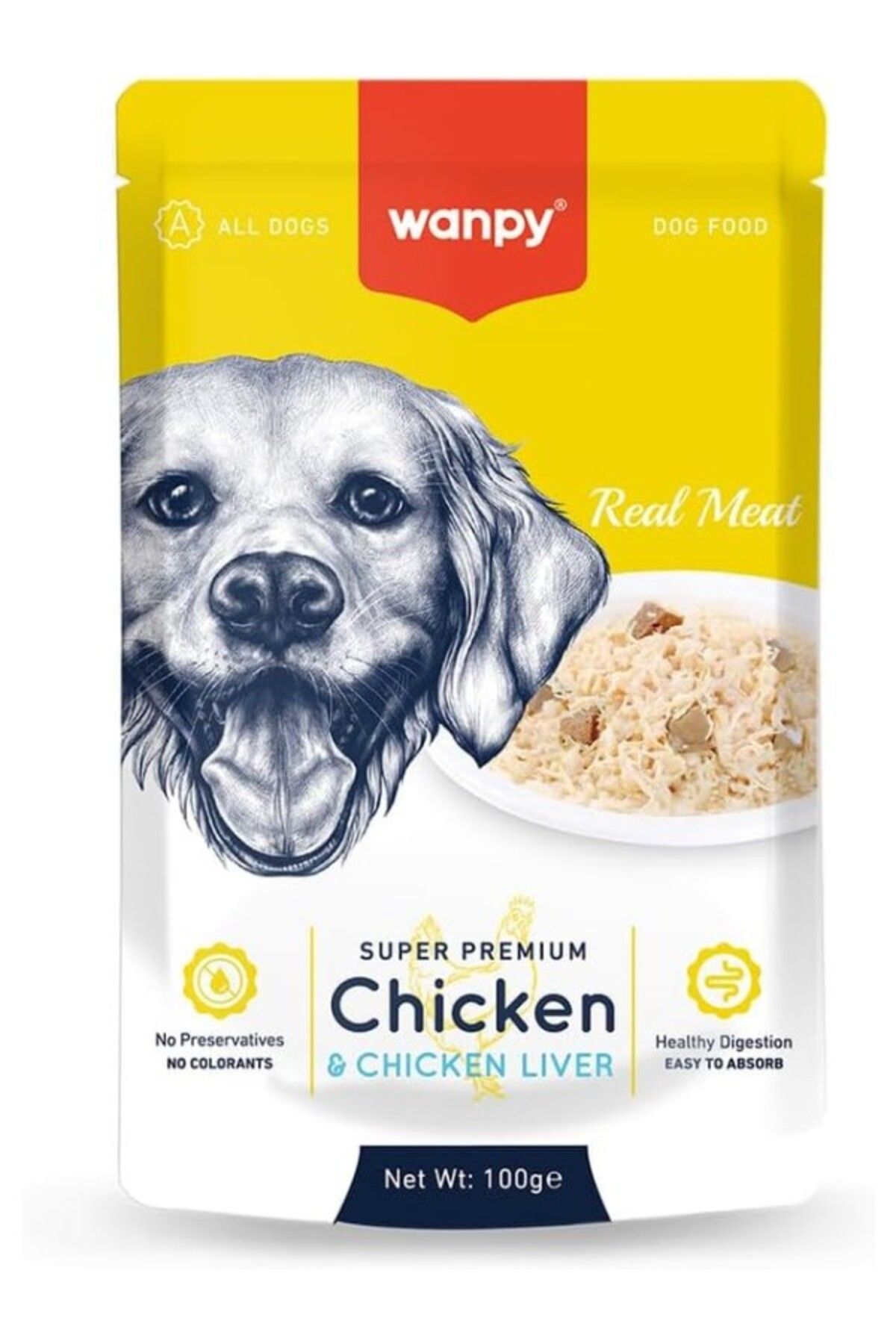 ShopZum Wanpy Tavuk&Amp;Ciğer Yaş Köpek Maması 100 G