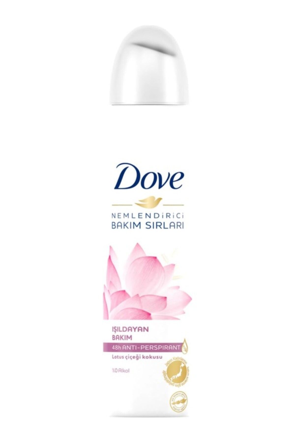 ShopZum Dove Kadın Sprey Deodorant Lotus Çiçeği Kokusu Işıldayan Bakım, 150 Ml