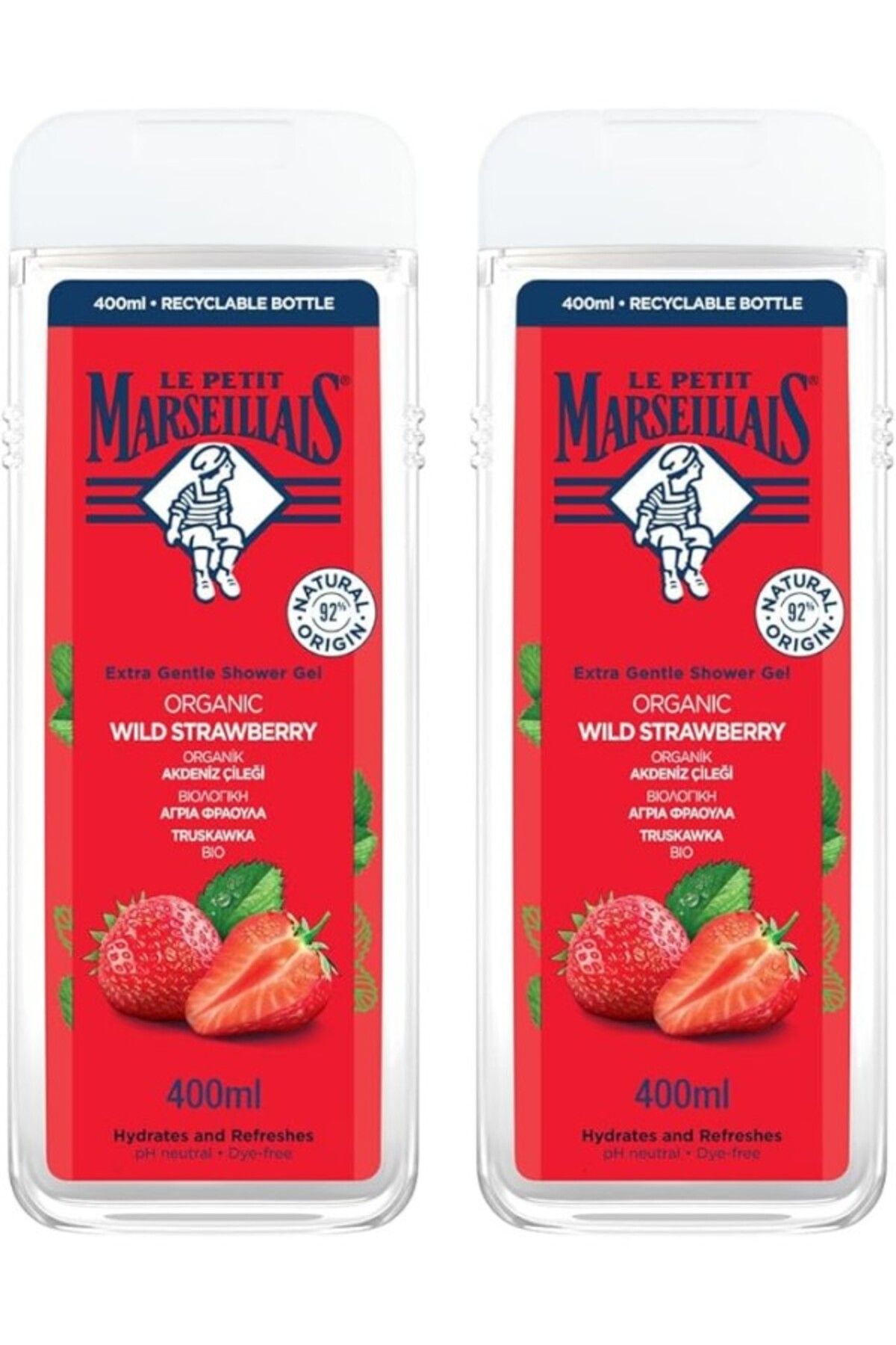 ShopZum Le Petit Marseillais Lpm Duş Jeli Akdeniz Çileği 400 Ml 1+1 Set