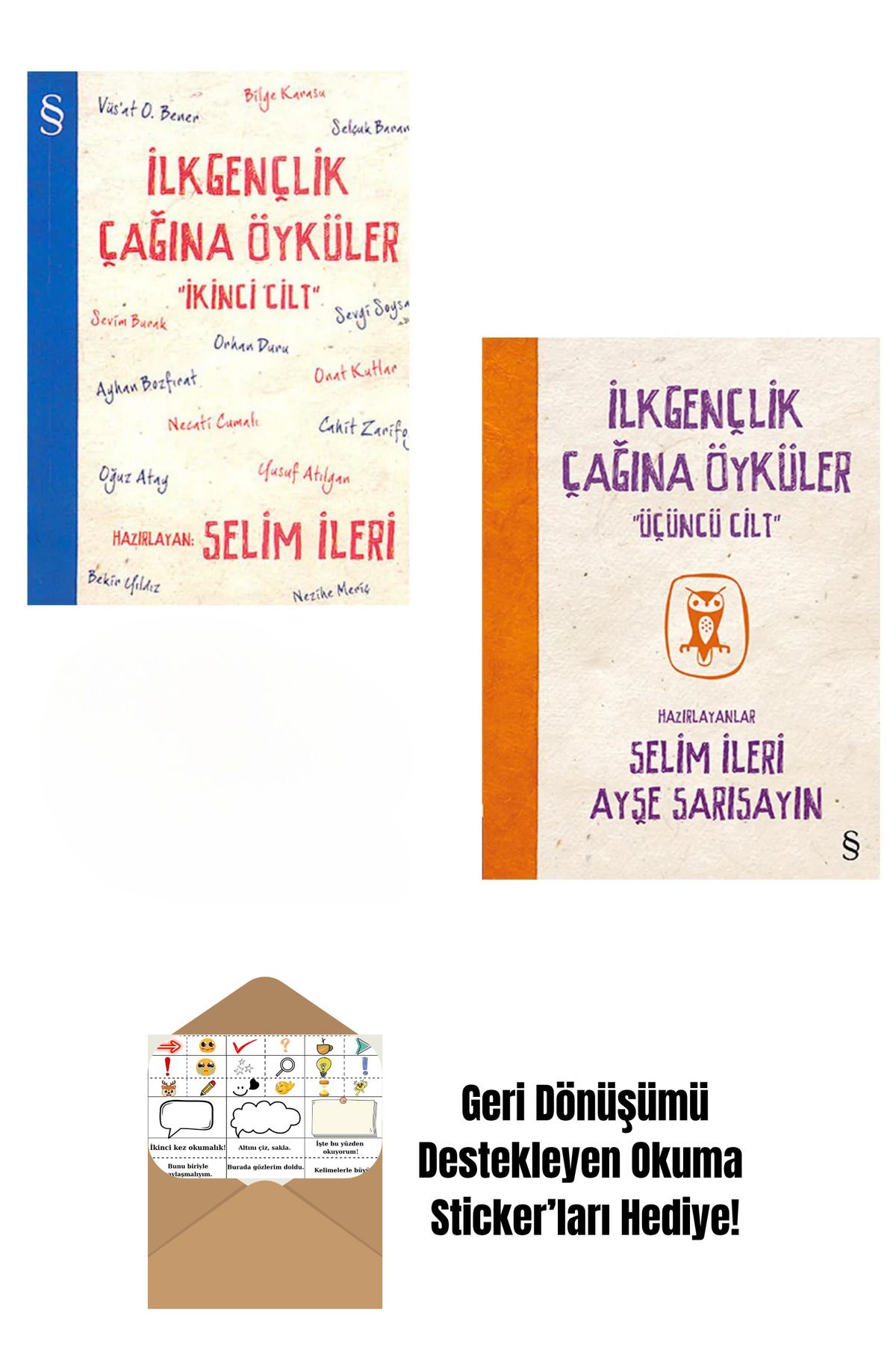 Everest Yayınları Selim İleri - İlk Gençlik Çağına Öyküler - 2 ve 3. Kitap + Okuma Sticker'ları