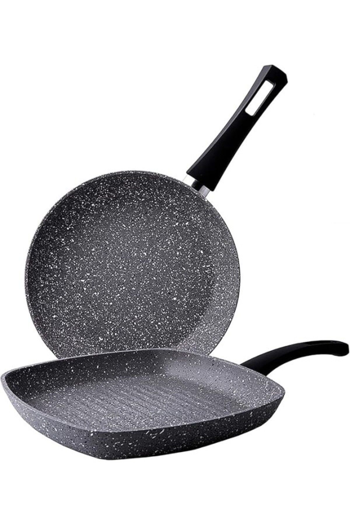 ShopZum Karaca 153.03.08.0354 Gris Bio Granit Grill Tavası, Medium