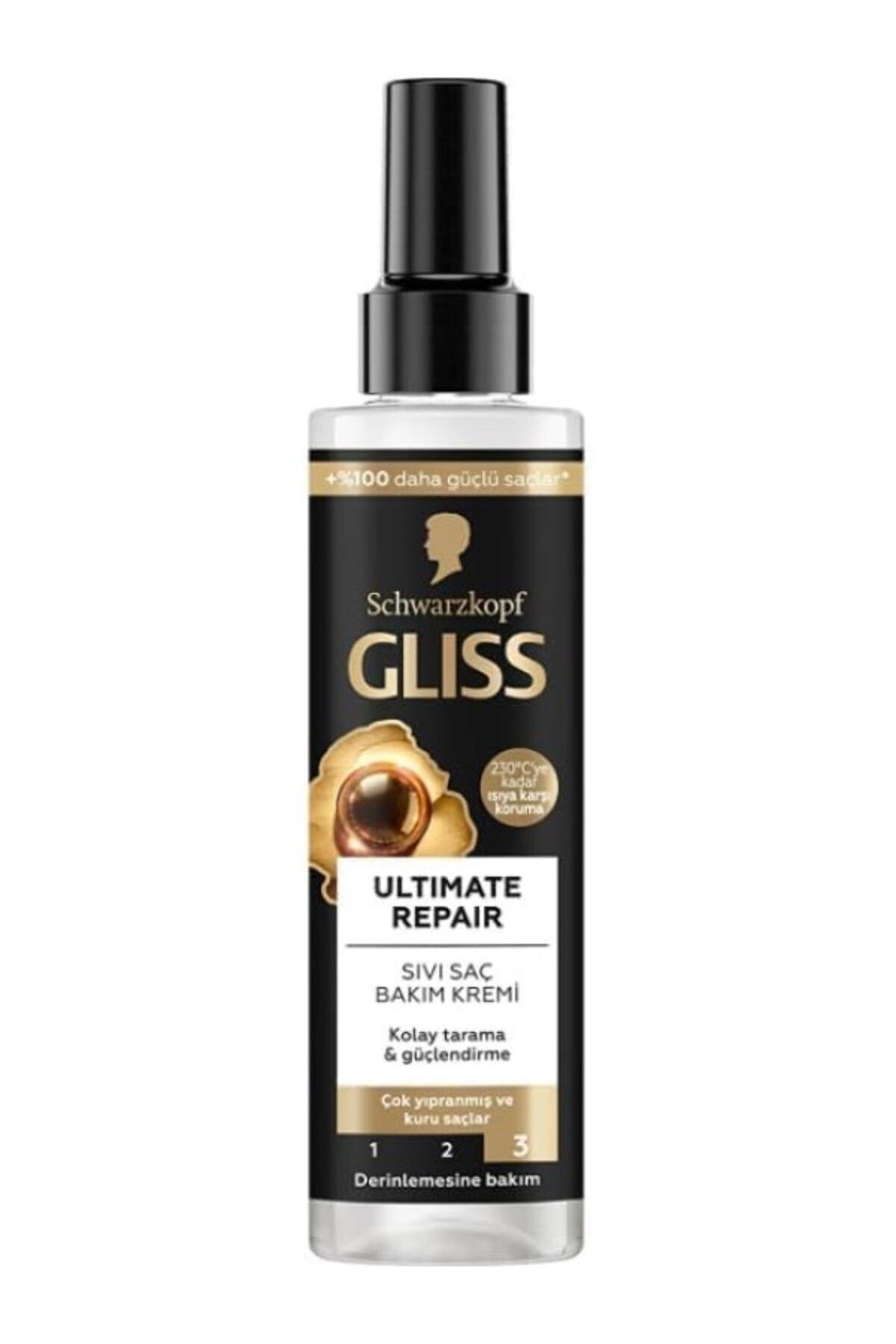 ShopZum Gliss Ultimate Repair Sıvı Keratin Ve Siyah İnci Özlü Saç Bakım Kremi 200 Ml