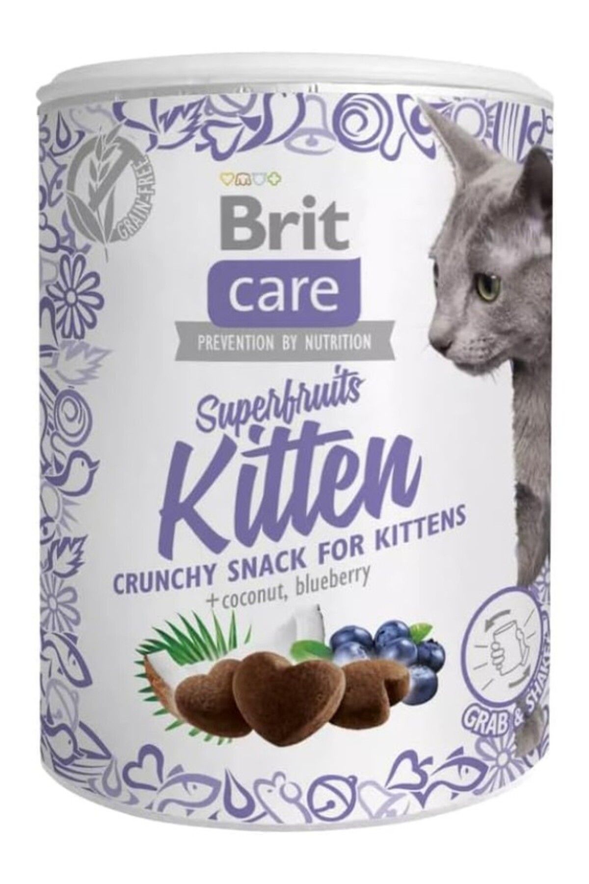 ShopZum Brit Care Superfruits Crunchy Snack, Süper Besinli (Hindistan Cevizi Ve Yabanmersini), Tahılsız