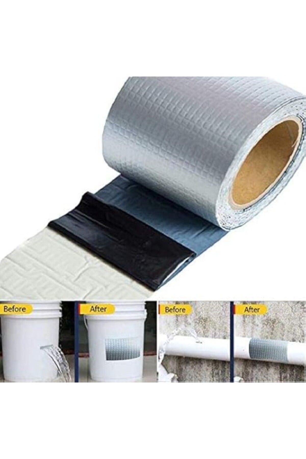 ShopZum Home Air Çamur Bant Süper Güçlü Su Sızdırmaz Tamir Çatlak Boru Bandı (2M X 10Cm)