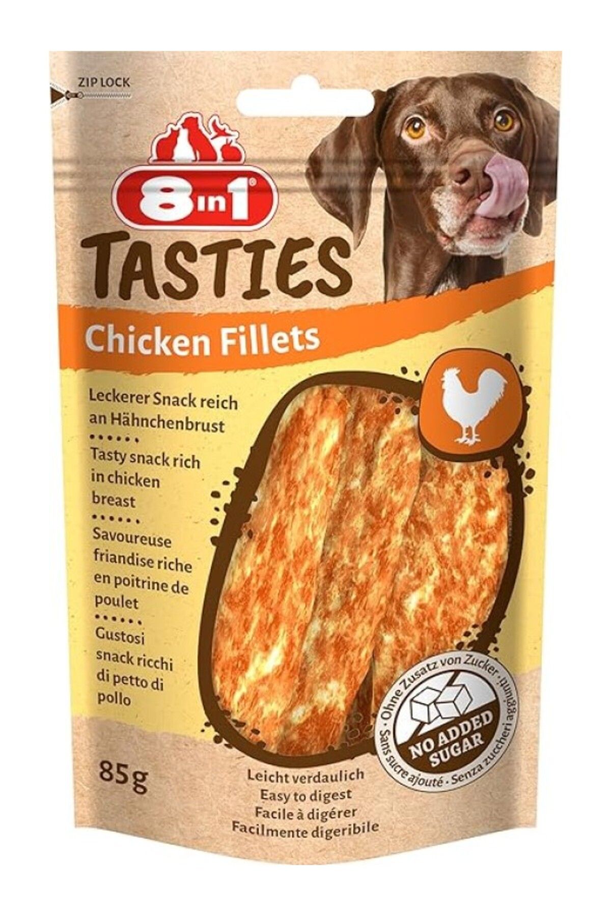 ShopZum 8In1 Tasties Tavuk Fillets Köpek Atıştırmalığı - Tahılsız Lezzetli Tavuk Göğsünden, 85 G