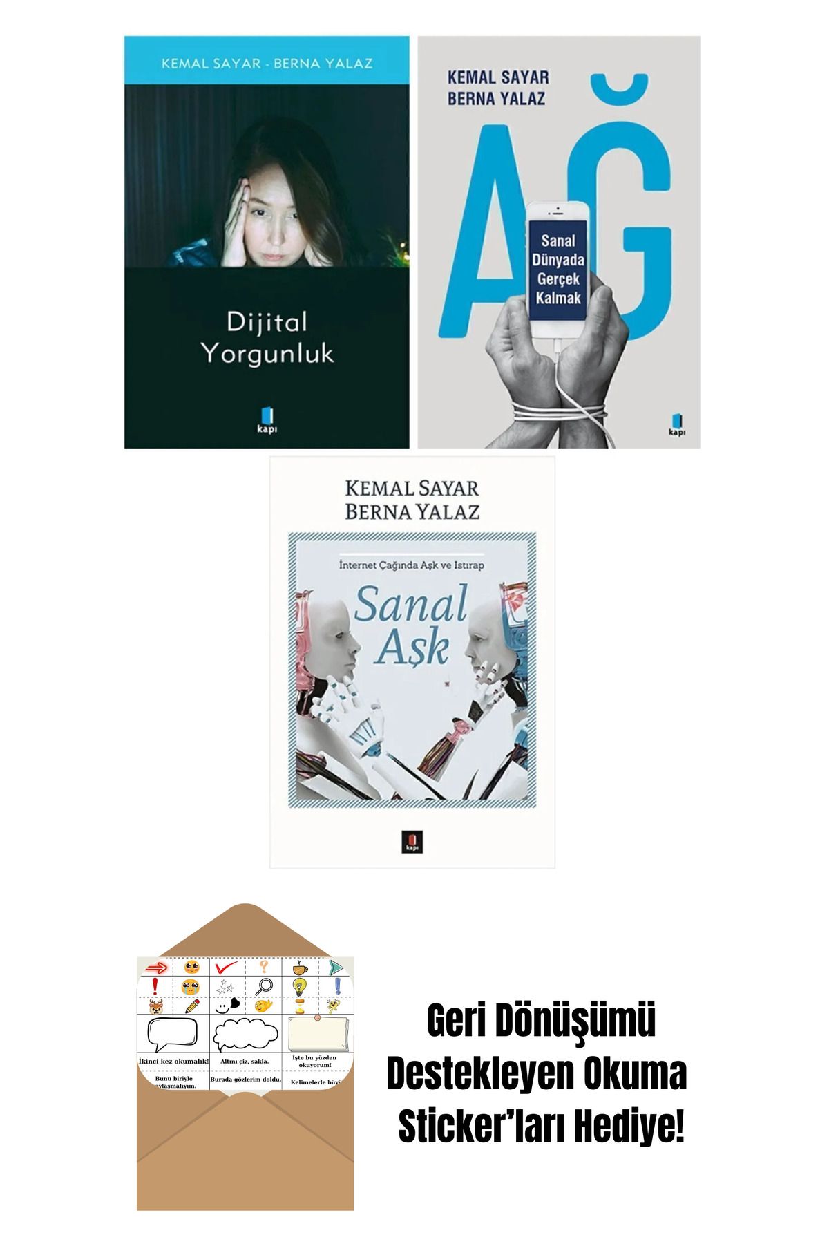 Kapı Yayınları Kemal Sayar 3 Kitap Set + Okuma Sticker'ları