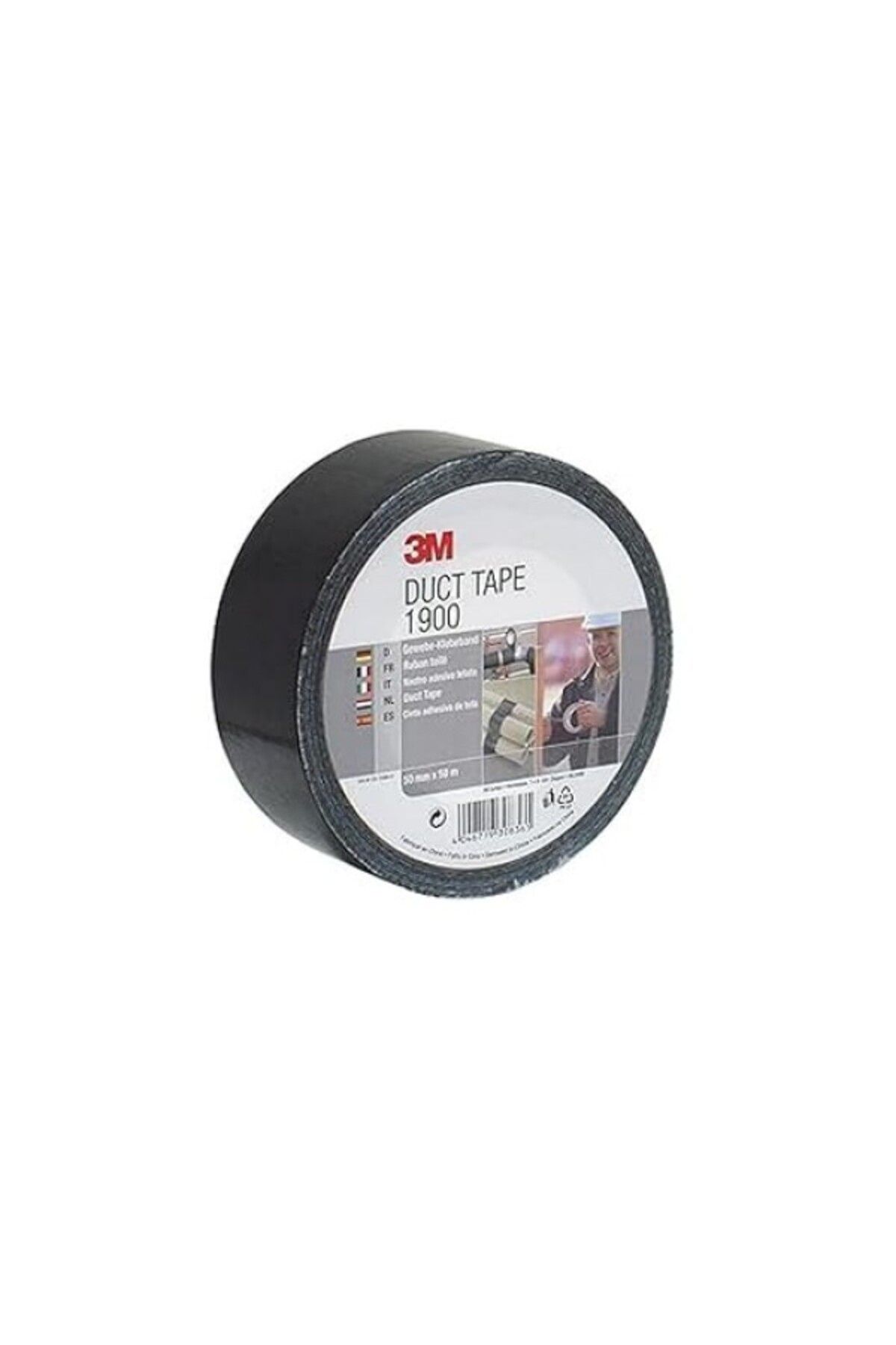 ShopZum 3M Dokuma Yapışkan Bant 1900, Kanal, Güçlü Panzer Bant, Onarım Bandı, 50 Mm X 50 M, Siyah (Tekli