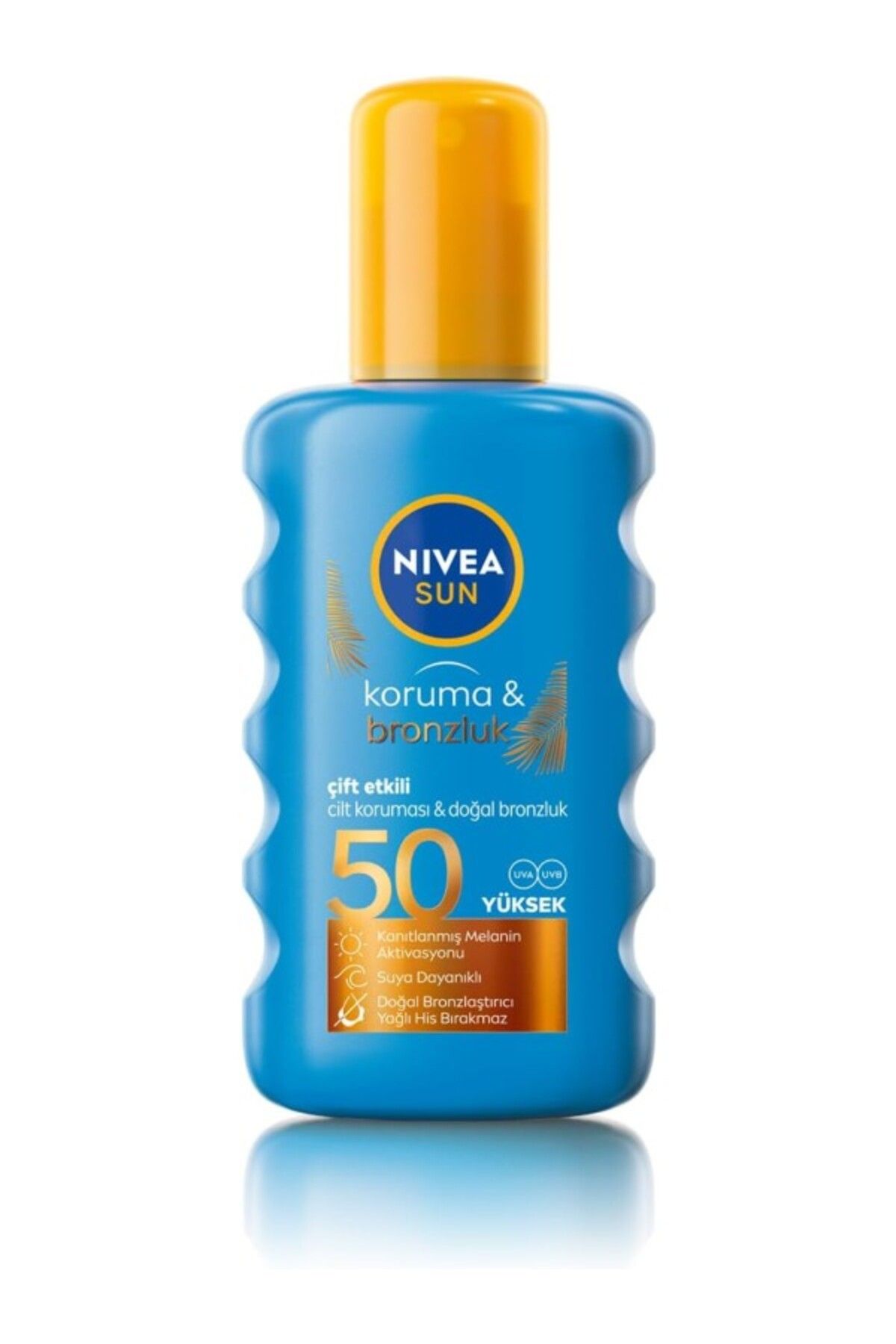 ShopZum Sun Spf50 Çift Etkili Yüksek Koruyucu Bronzluk Vücut Güneş Spreyi 200Ml, Doğal Bronzluk, Uva