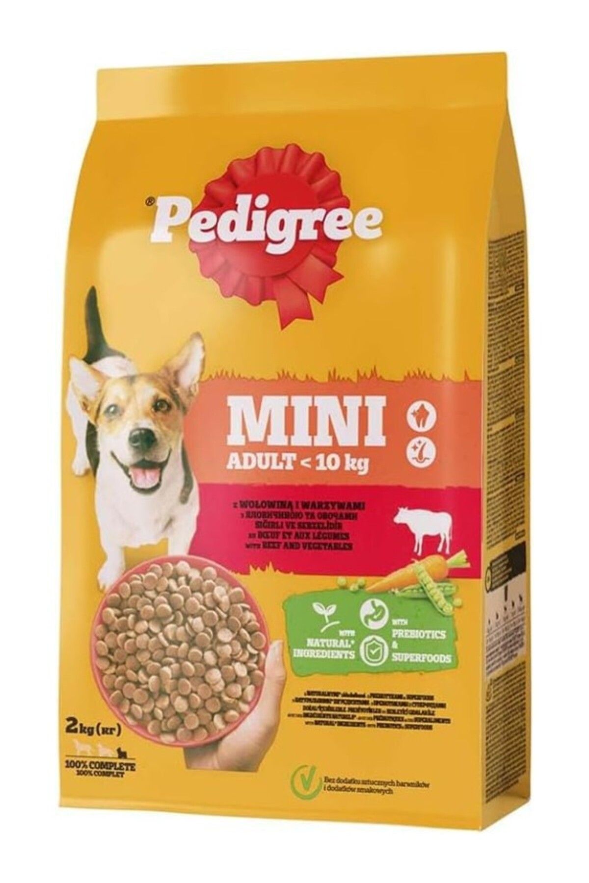 ShopZum Pedigree Küçük Köpek Biftekli Ve Sebzeli, 2 Kg