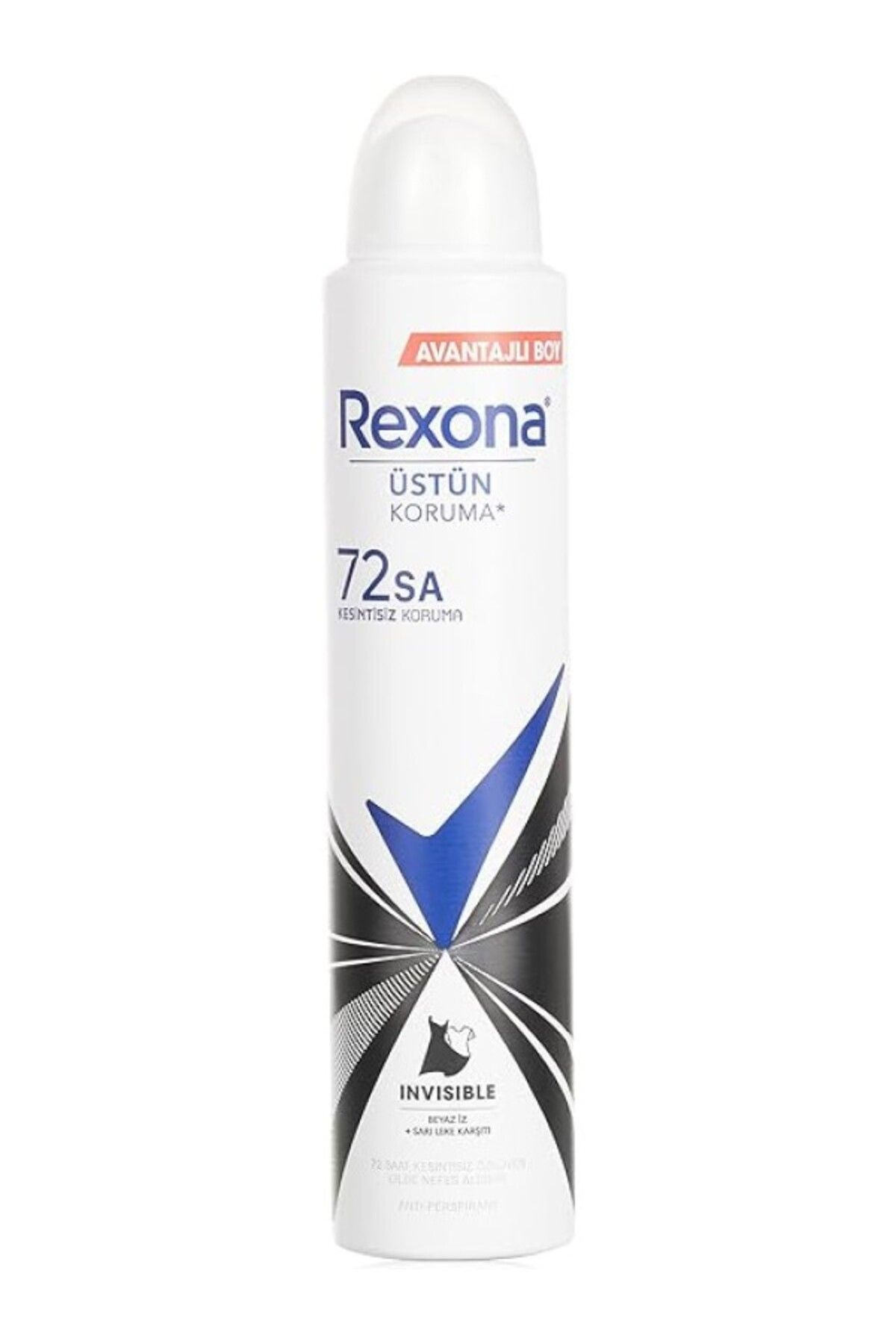 ShopZum Rexona Kadın Sprey Deodorant Invisible Beyaz İz Sarı Leke Karşıtı 72 Saat Kesintisiz Üstün Koruma