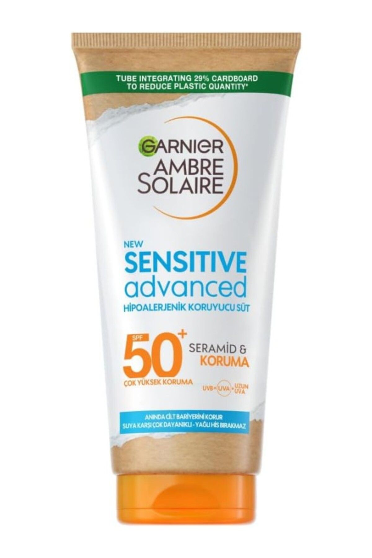 ShopZum Garnier Ambre Solaire Sensitive Advanced Hipoalerjenik Güneş Koruyucu Süt Spf50+ 175Ml