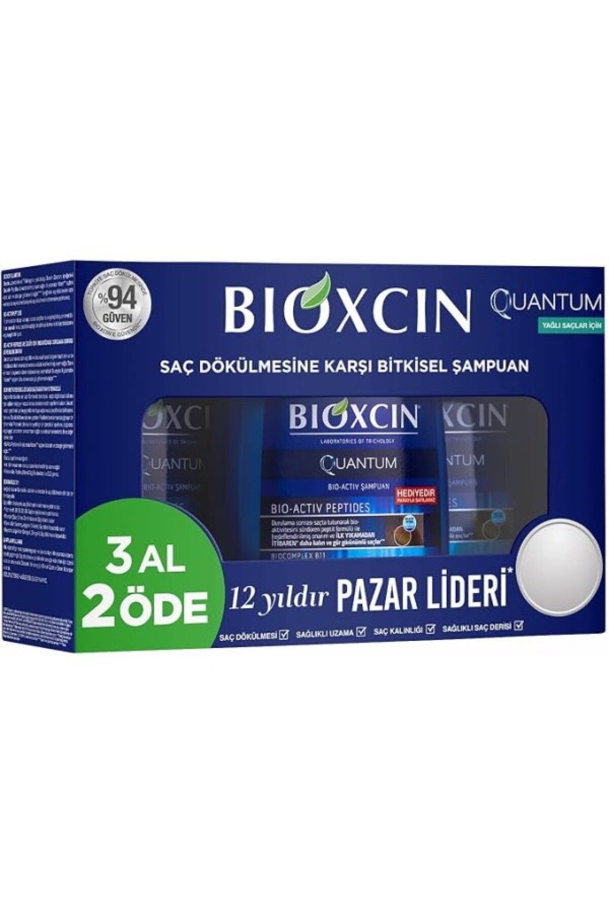ShopZum Bio-Activ Yağlı Saçlar 3 Al 2 Öde Şampuan (3 X 300 Ml)