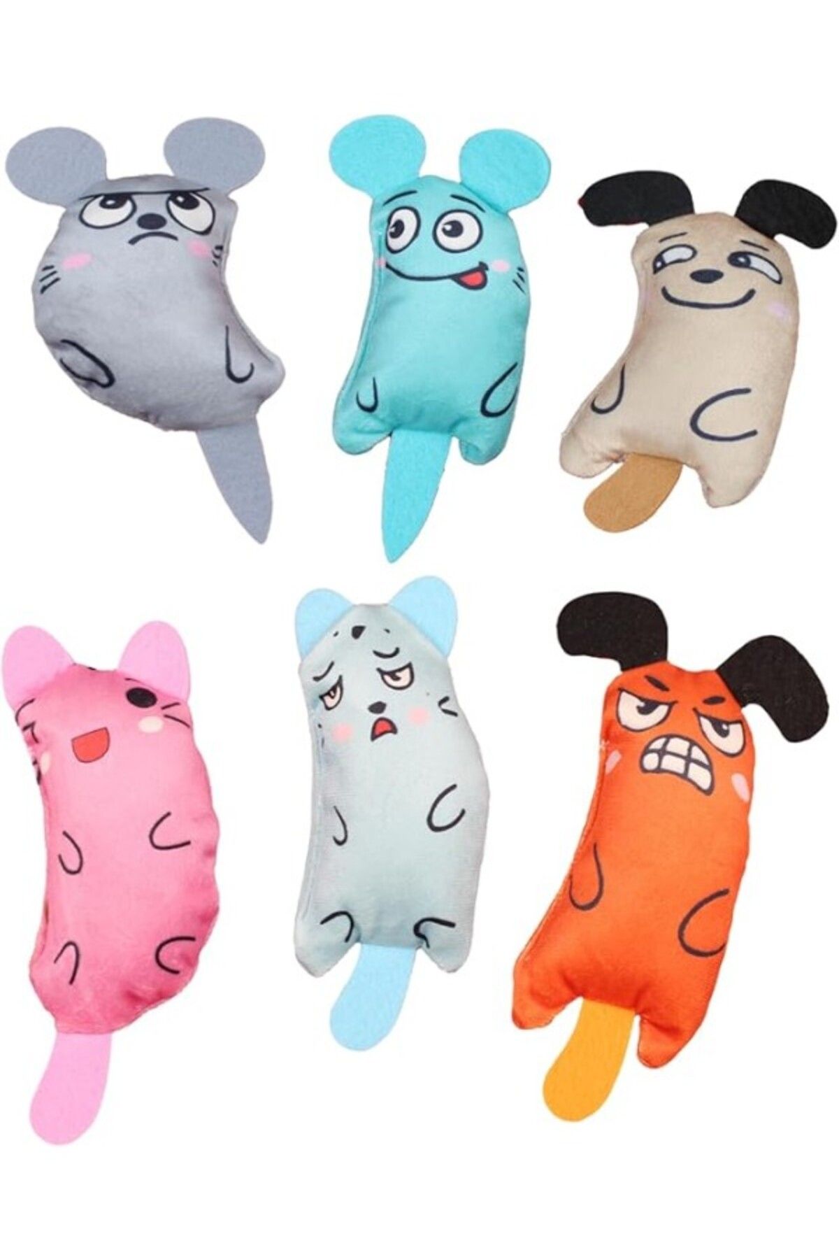 ShopZum Peluş Kedi Oyuncaği Kedi Otlu Catnipli 6 Çeşit Peluş