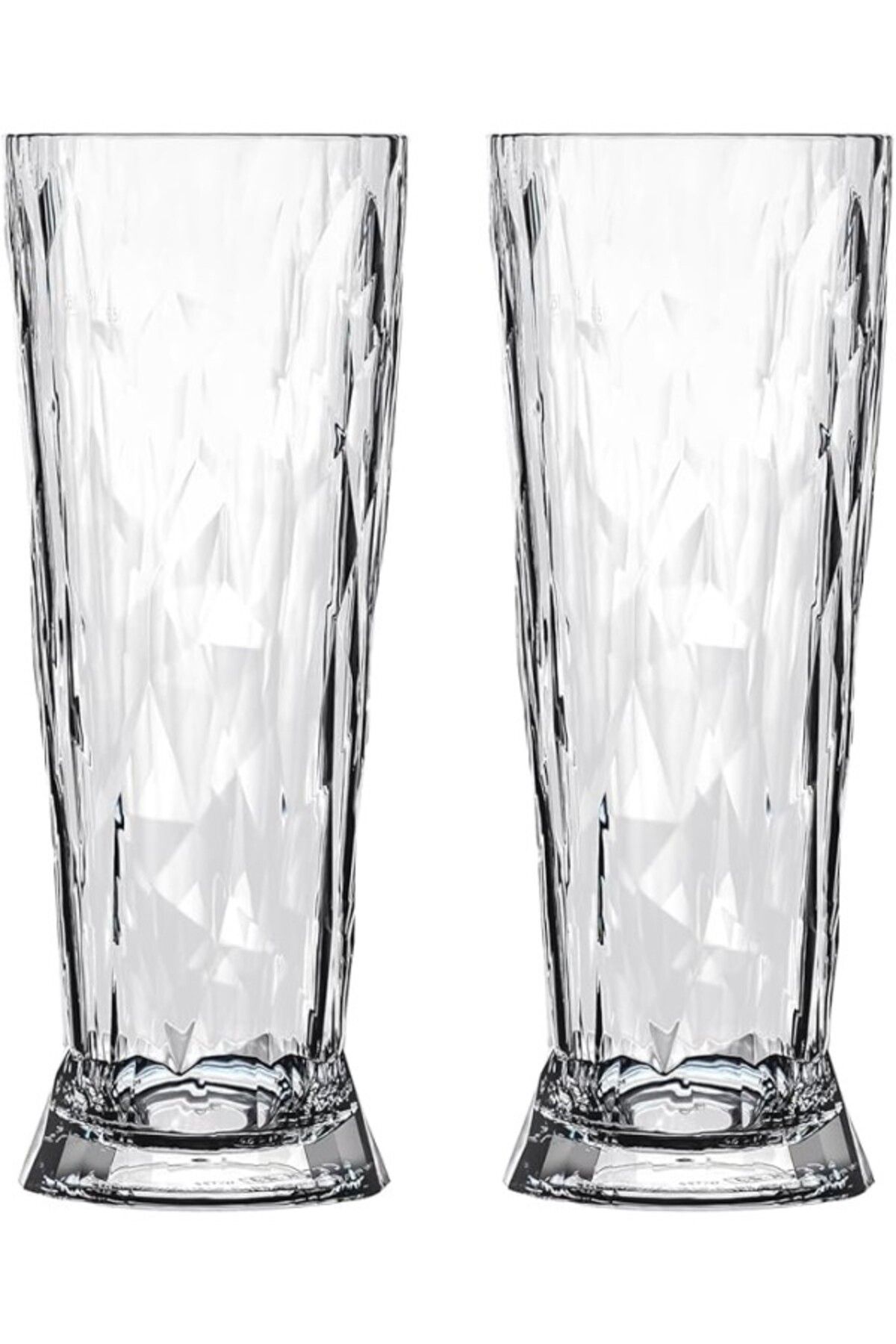ShopZum Koziol Superglas Club No. 10, 2 Adet, 300 Ml, Kristal Berraklığında Plastik Bira Bardağı, Lüks