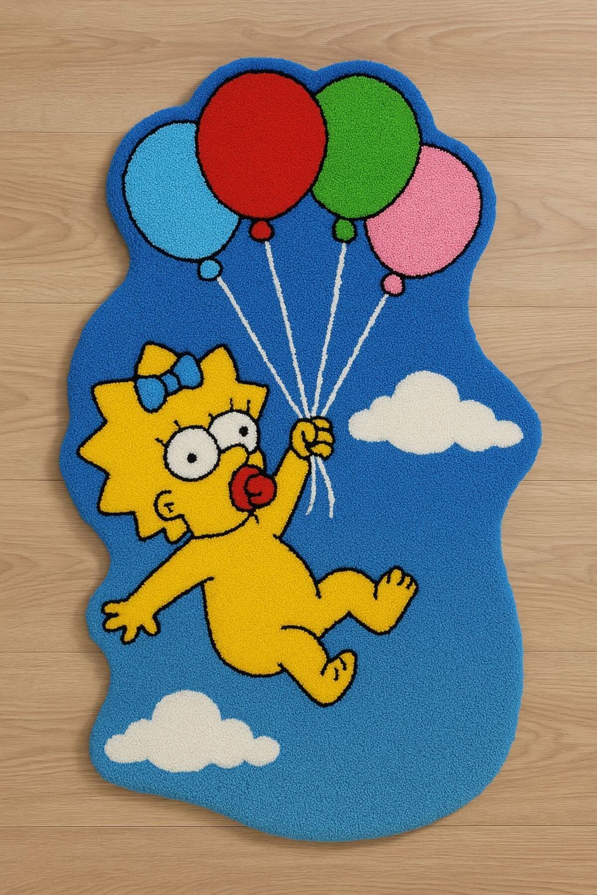 Afro Dekorasyon Simpsons tasarım halı , ev dekorasyonu , ev dekoru , el yapımı halı , tufting halı , hediyelik eşya