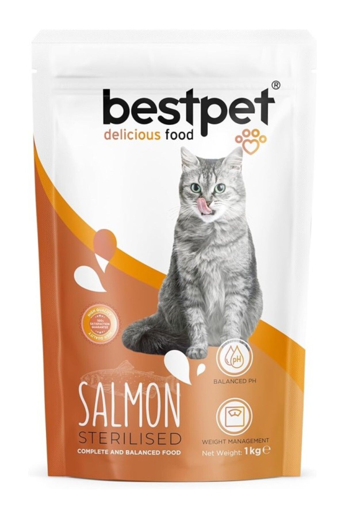 ShopZum Bestpet Kısırlaştırılmış Kediler İçin Somon Balıklı Kuru Mama, 1 Kg