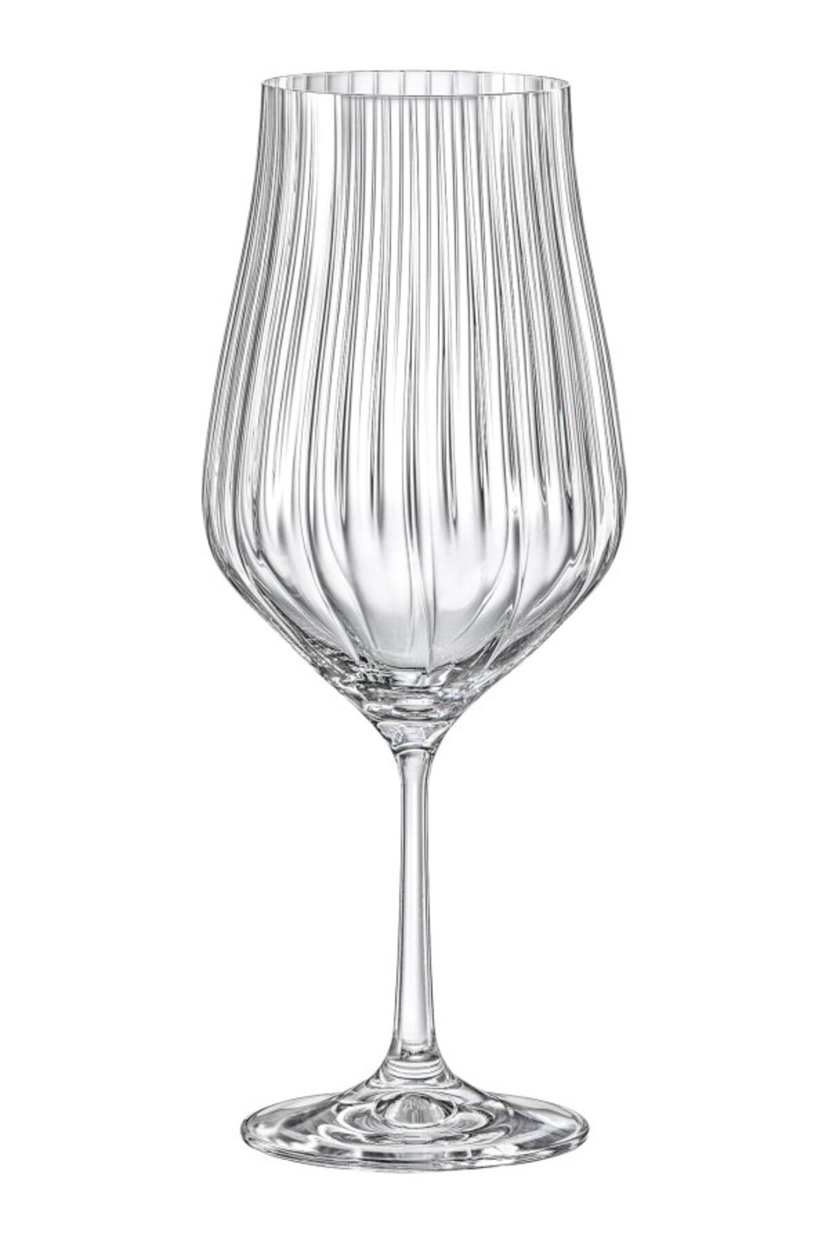 ShopZum Crystalex Tulipa Optik Şarap Kadehi, Evrensel Şarap Kadehi Seti, Kırmızı Şarap Kadehleri, Süslü Cam